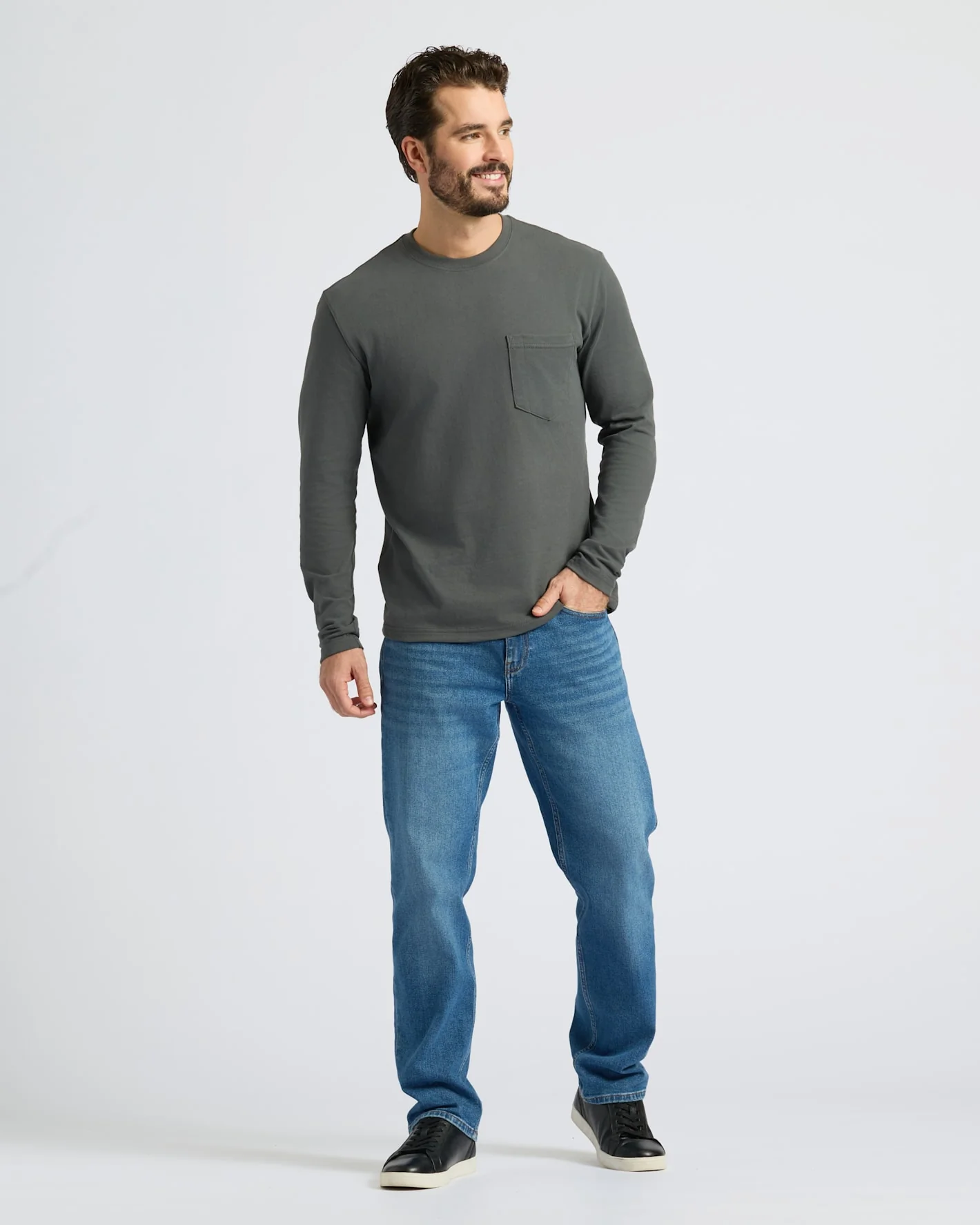 Staple Heavyweight Long Sleeve Pocket Crew 4-Pack - Image 5
