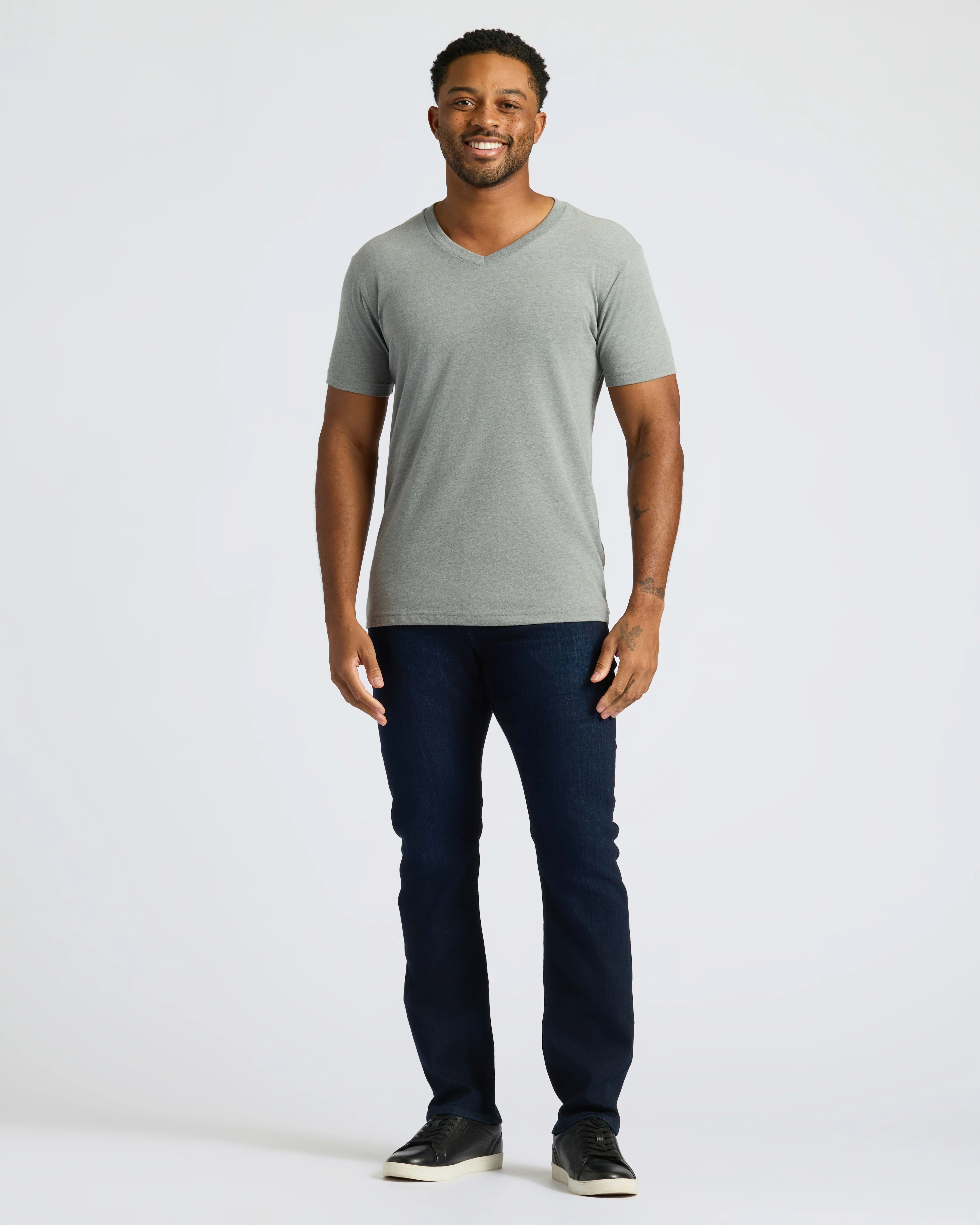 Heather Gray Classic V-Neck - Image 7