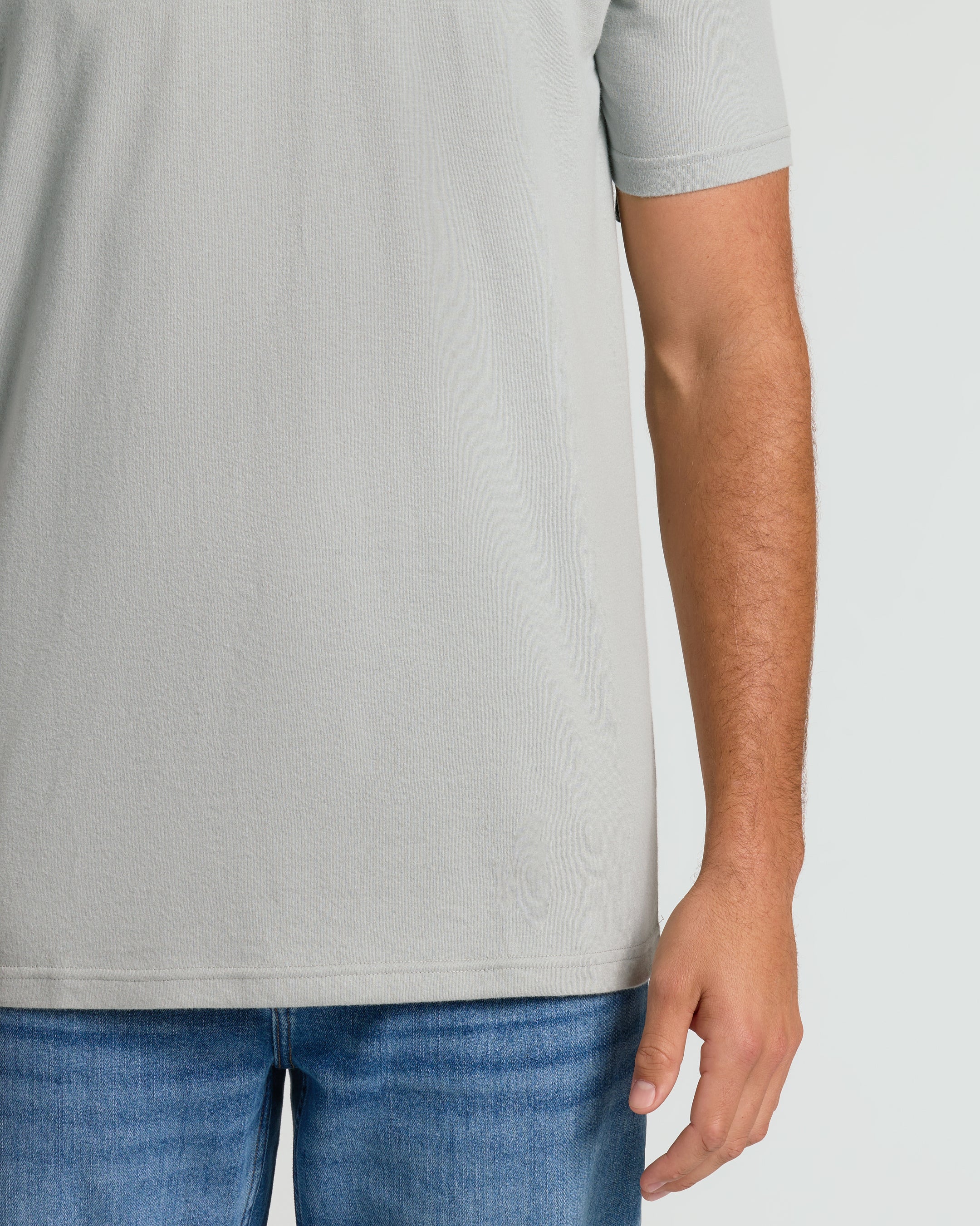 Steel Tall Straight Hem Crew Neck T-Shirt - Image 5