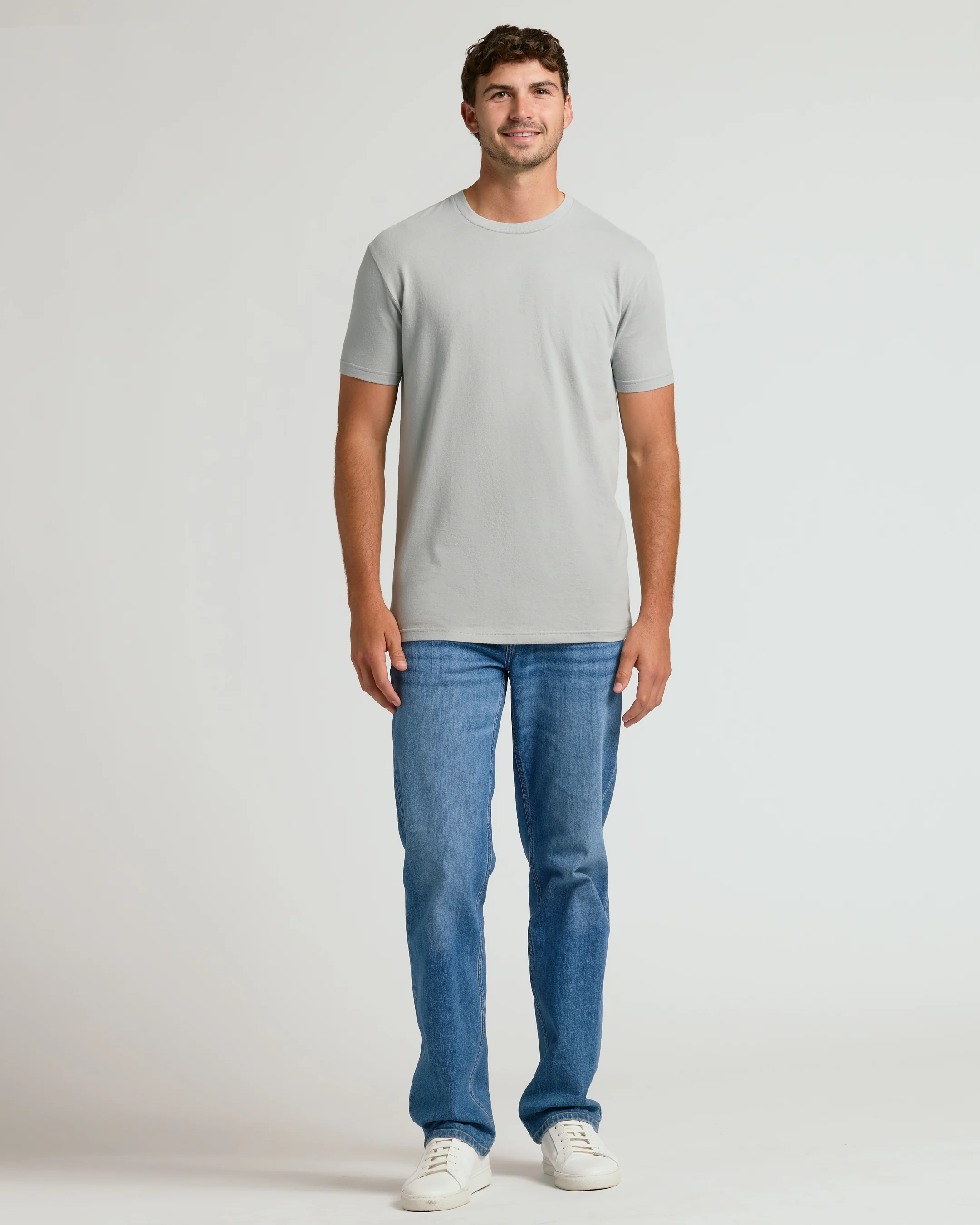 Steel Tall Straight Hem Crew Neck T-Shirt - Image 6
