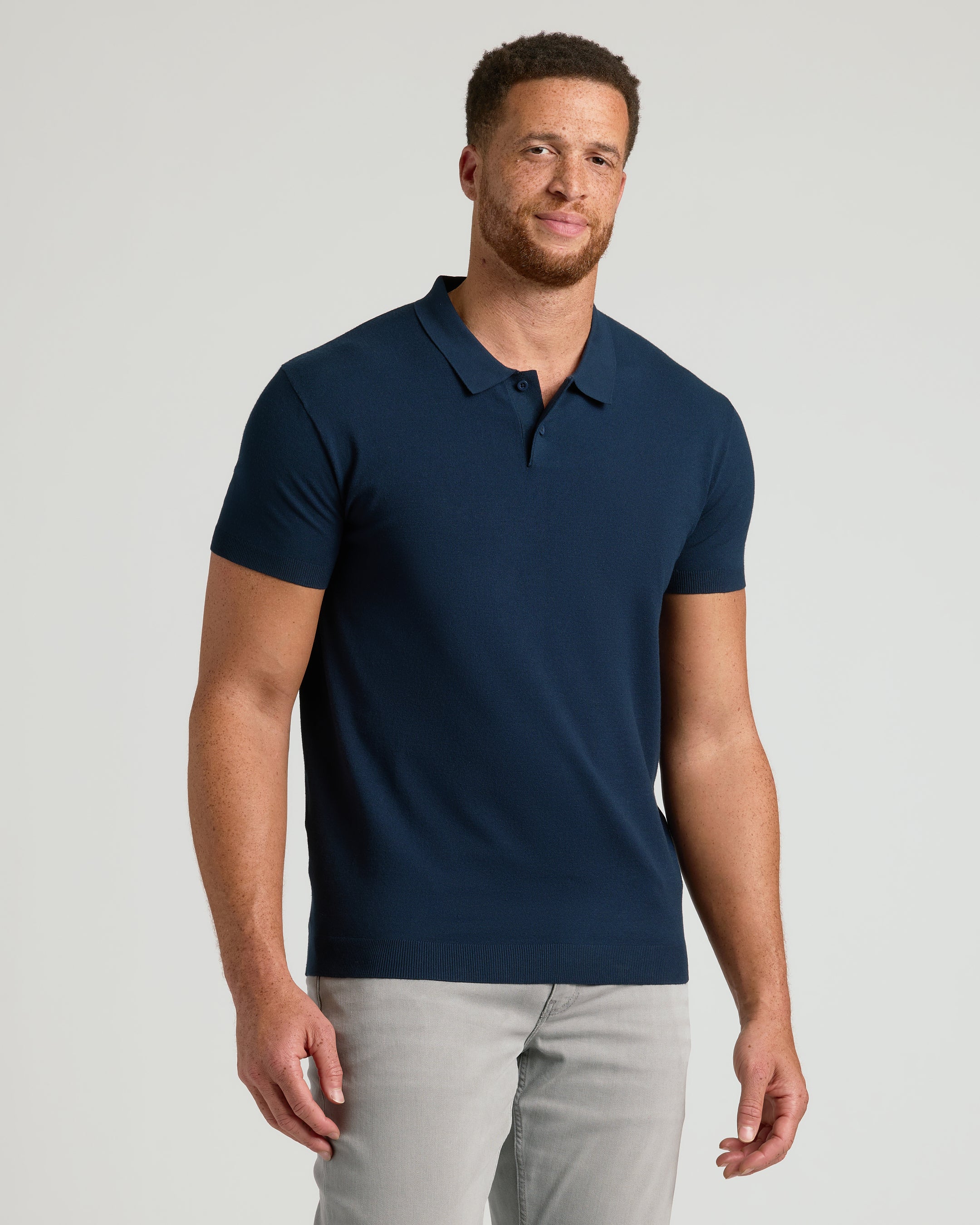 Navy Tall Dressy Polo