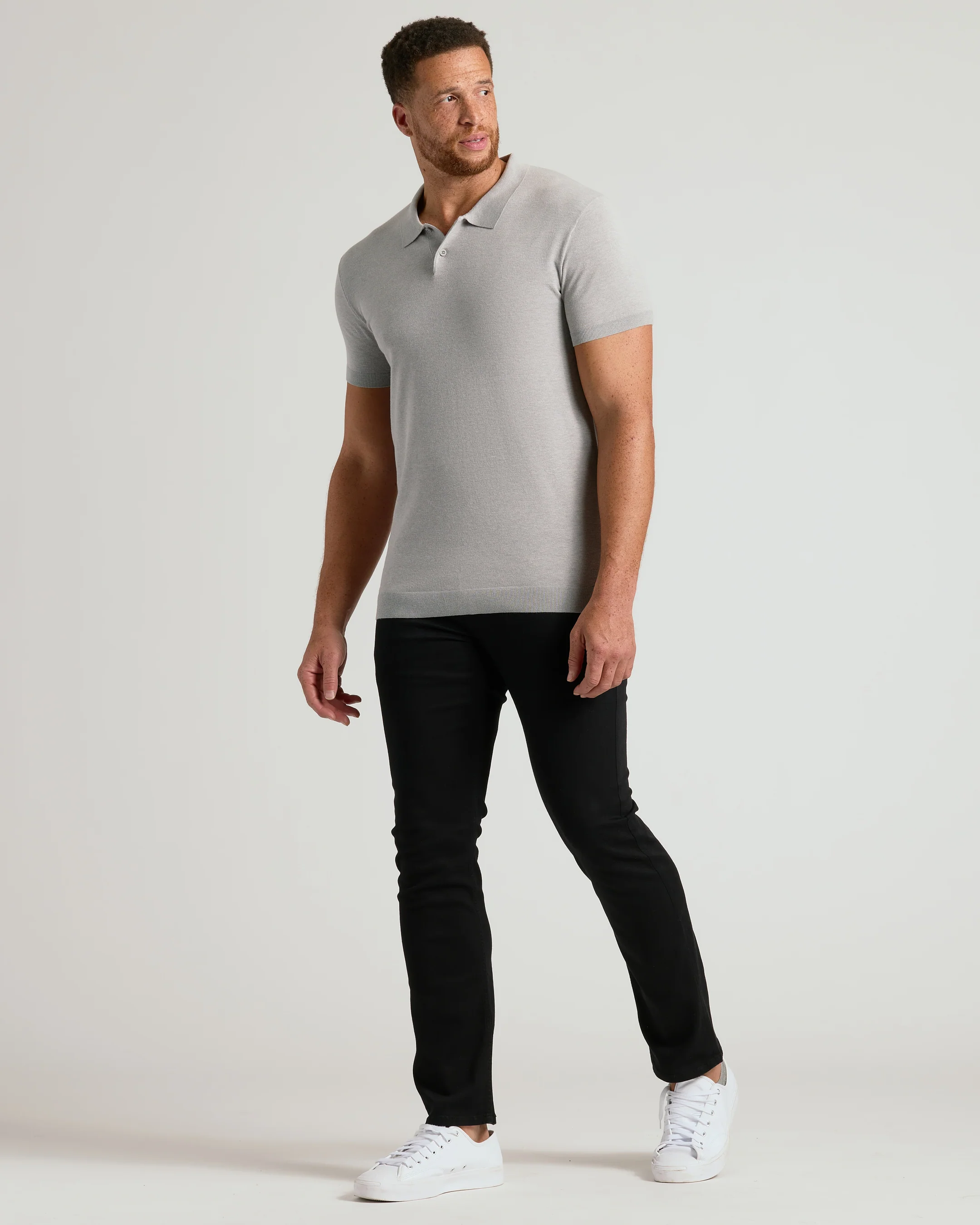 Heather Gray Tall Dressy Polo - Image 6