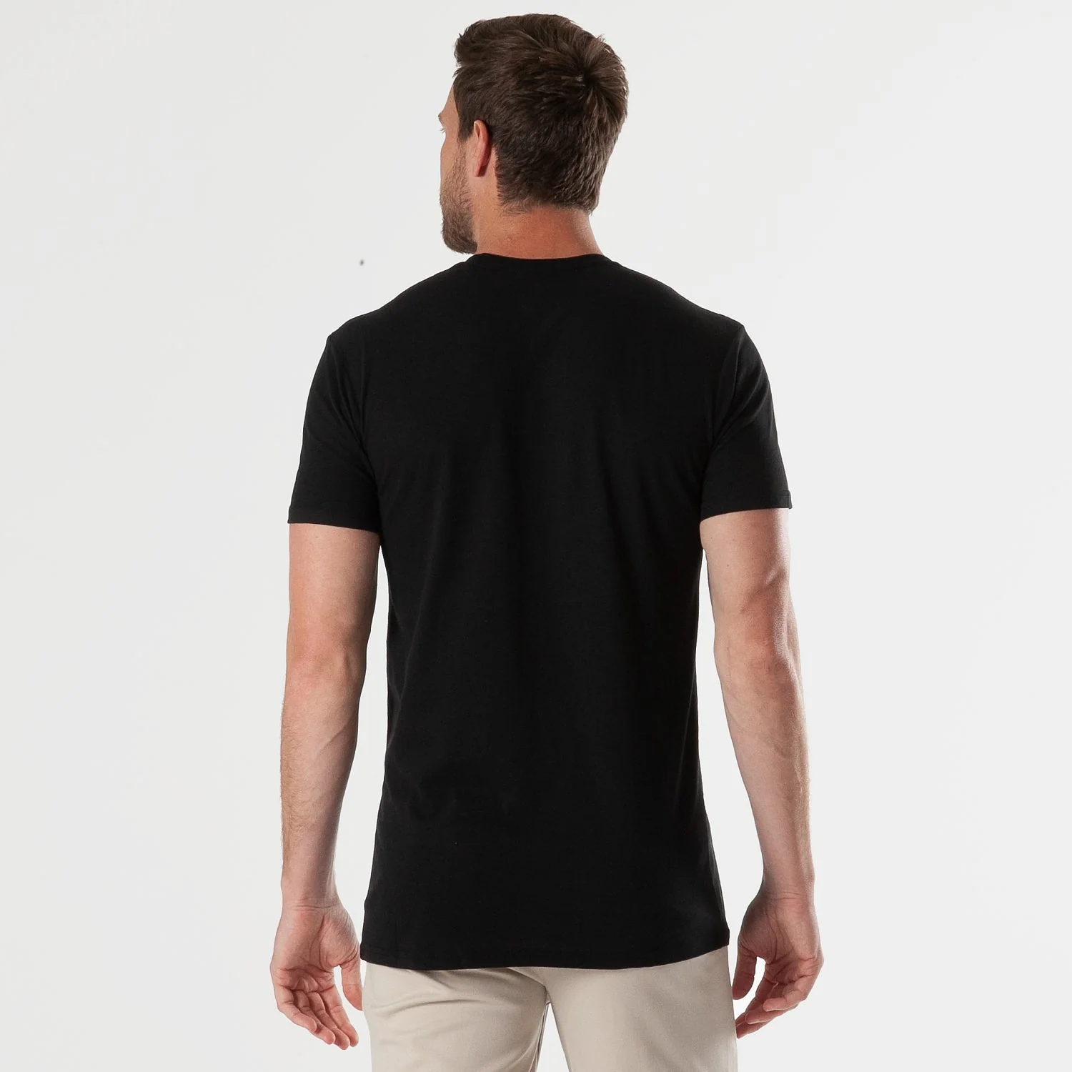 All Black Tall Straight Hem Crew Neck T-Shirt 3-Pack - Image 3