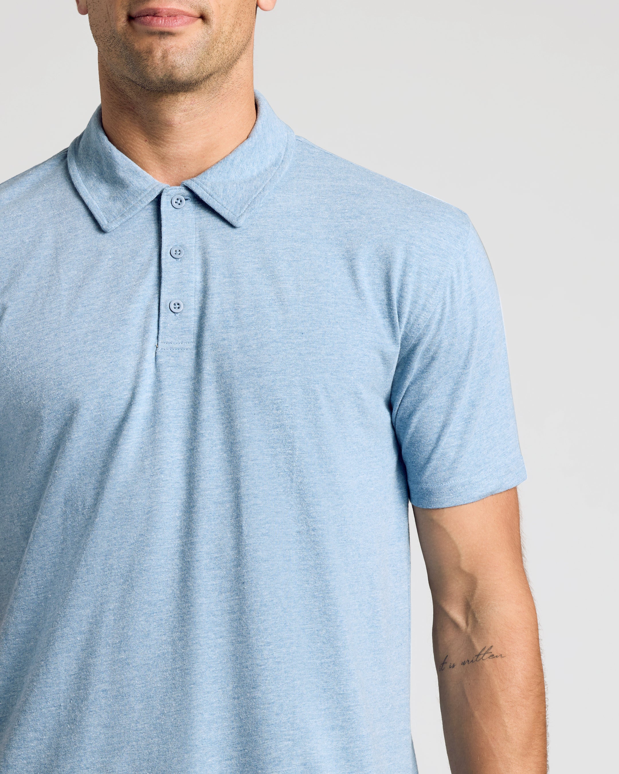 Heather Indigo Classic Polo - Image 4
