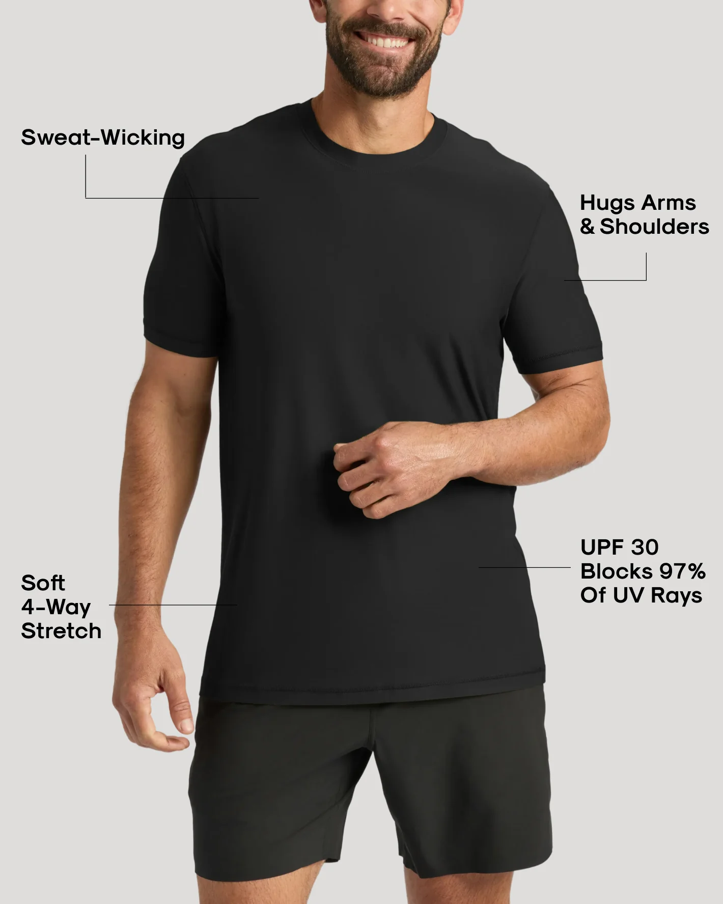 All Black Active Crew Neck 3-Pack - Image 3