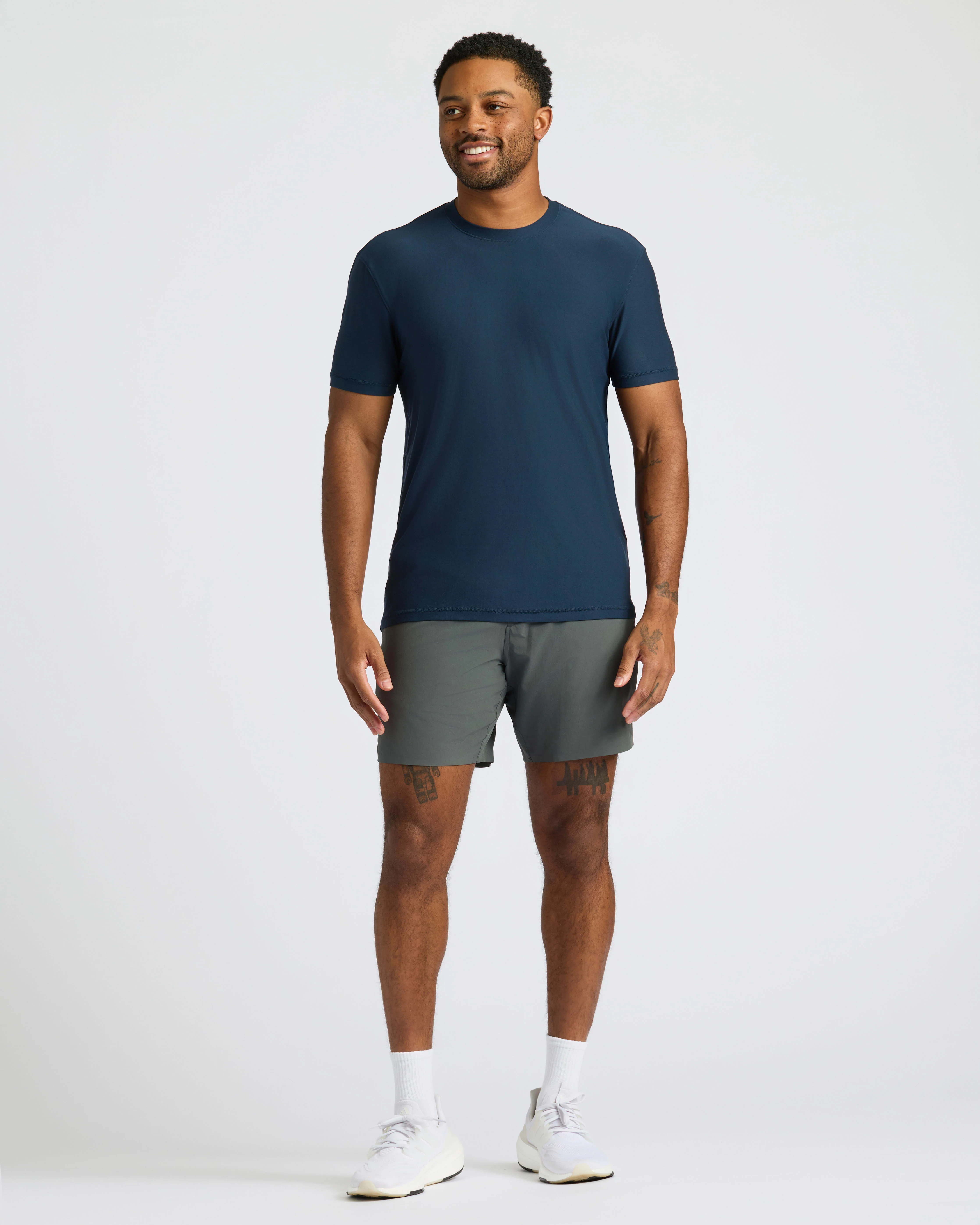 Navy Active Crew Neck Tee - Image 4