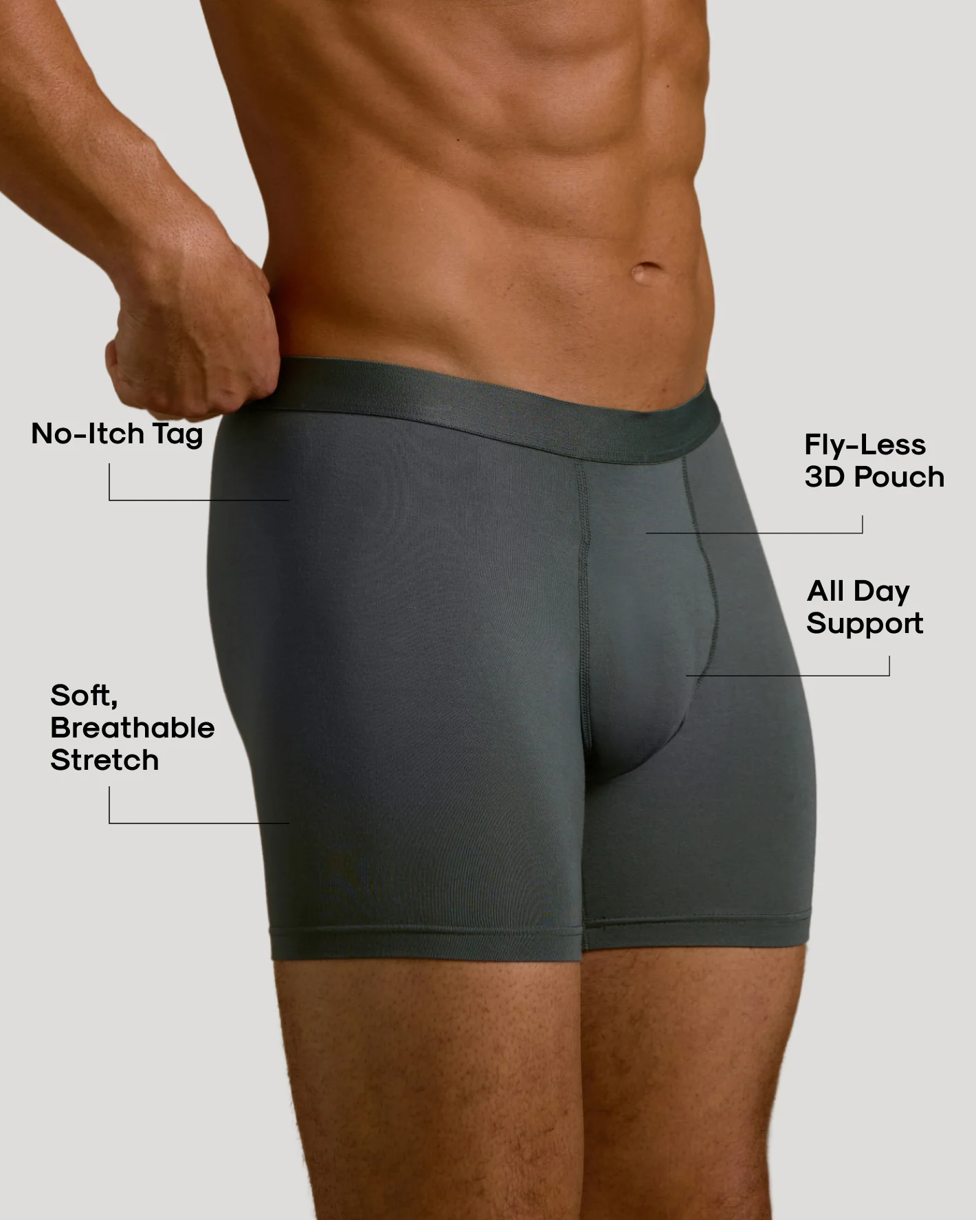 Carbon & Navy Boxer Briefs 6-Pack - Image 3