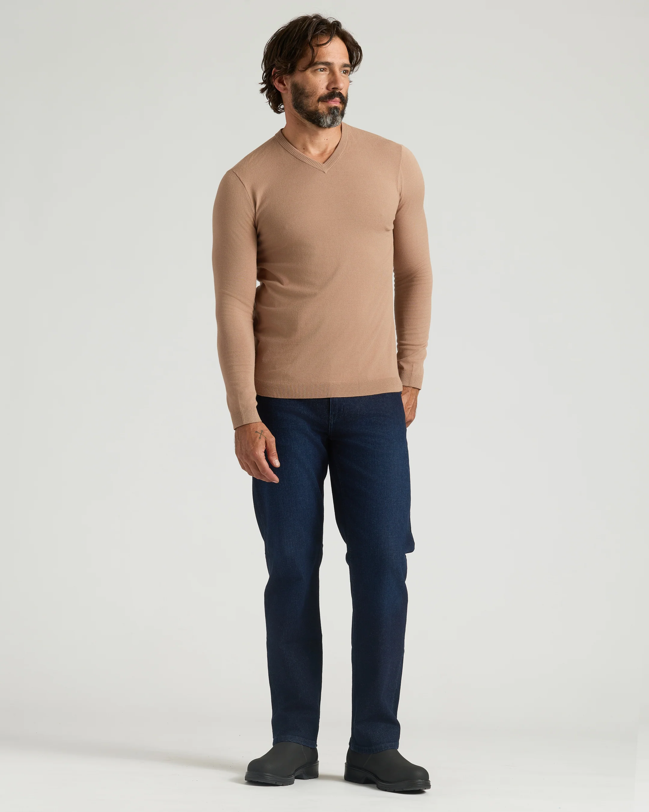 Truffle Dressy V-Neck Sweater - Image 4