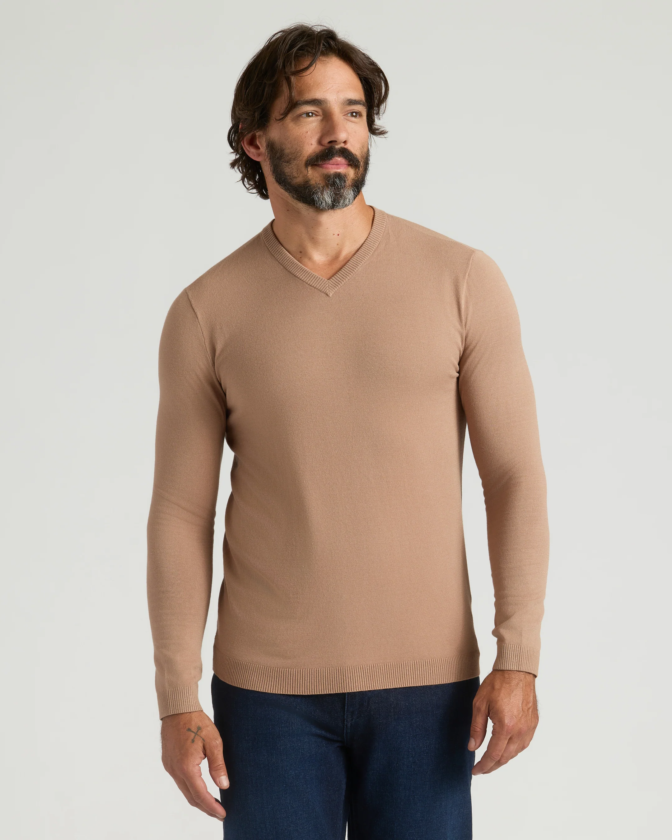 Truffle Dressy V-Neck Sweater - Image 5