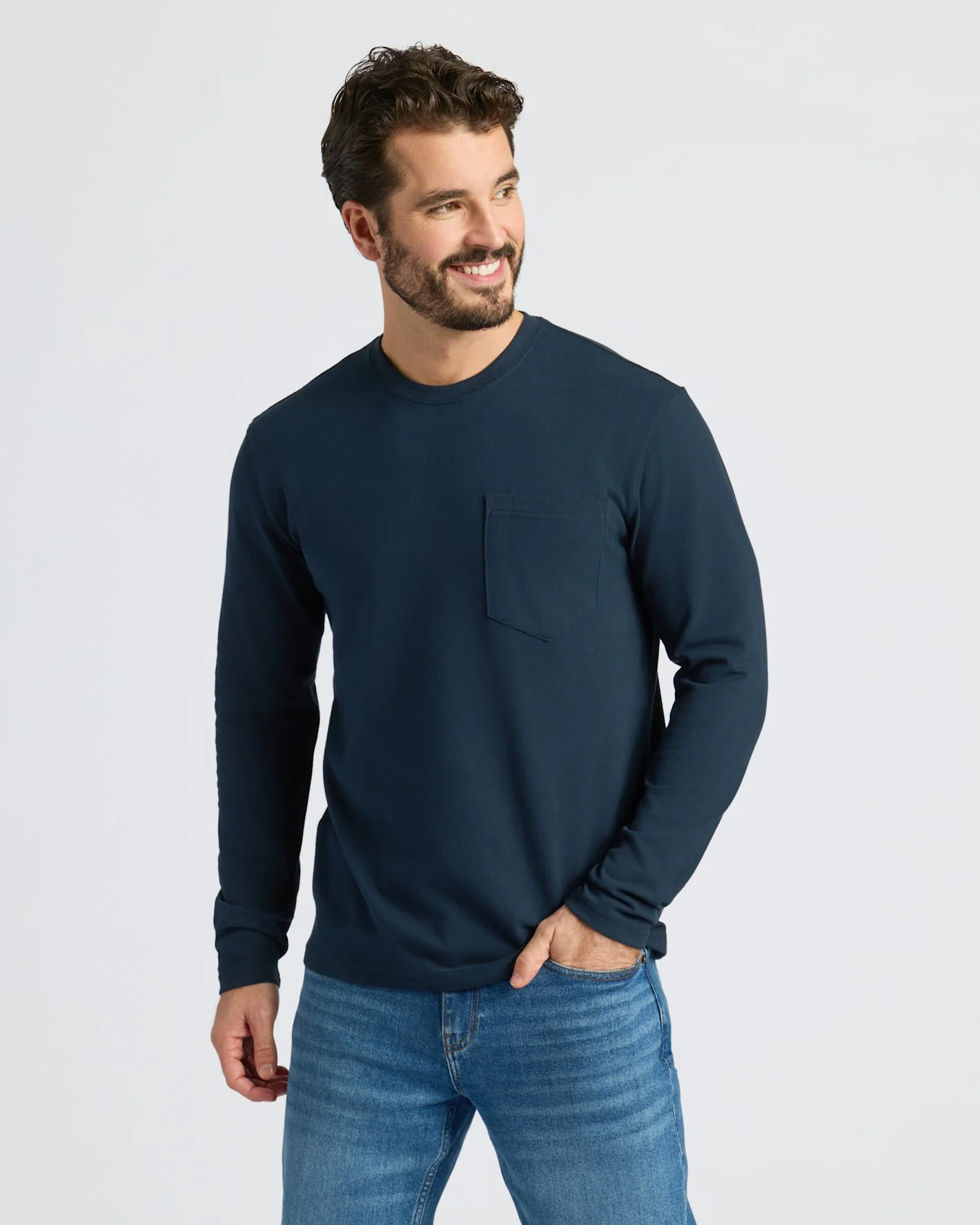 Staple Heavyweight Long Sleeve Pocket Crew 4-Pack - Image 4
