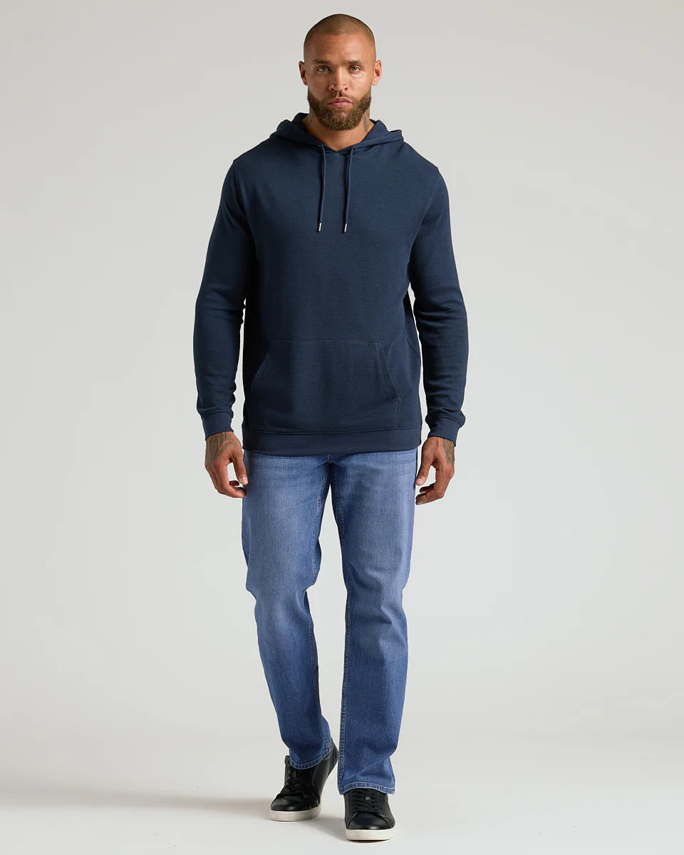 Navy Waffle Hoodie - Image 7