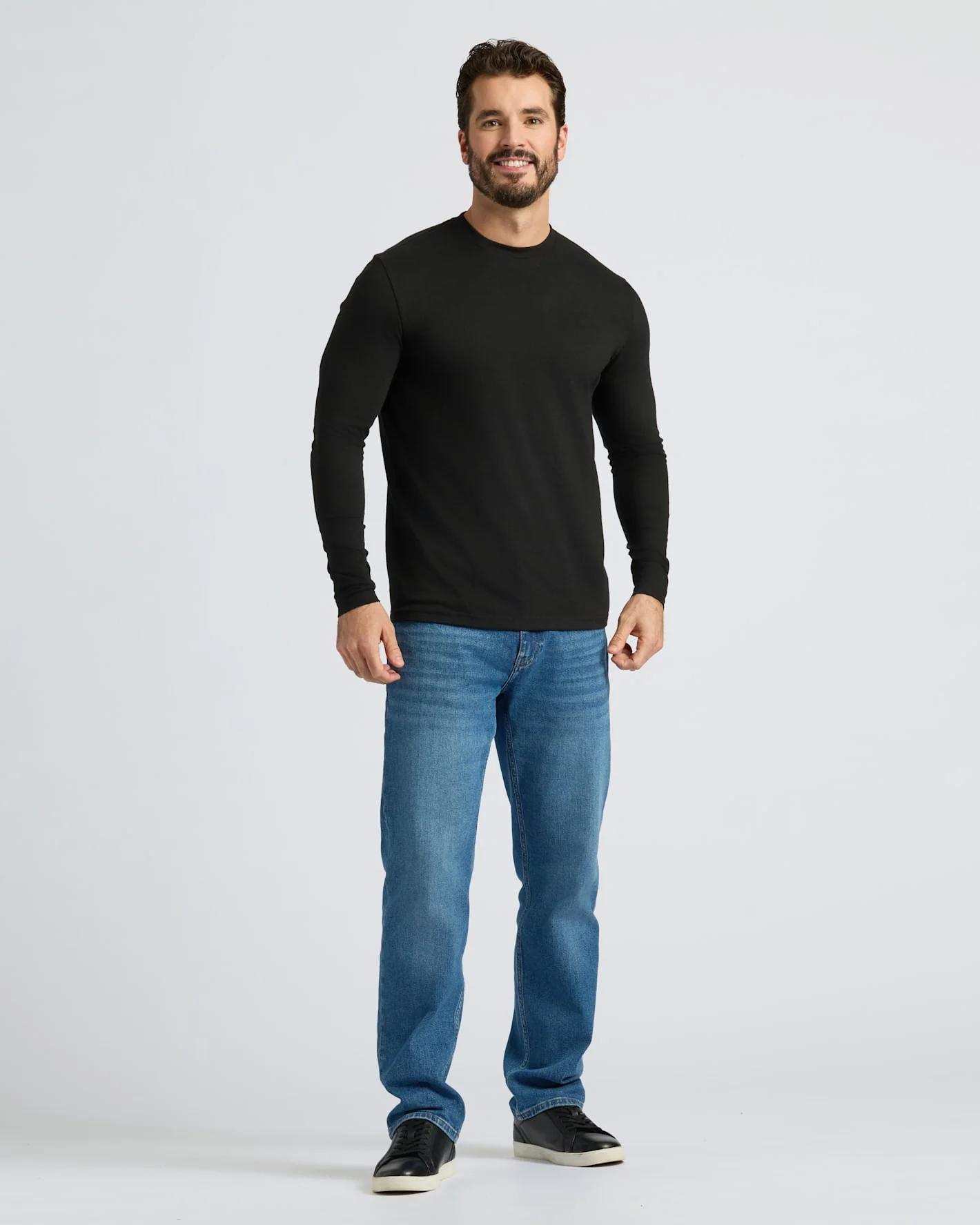 Black Classic Long Sleeve Crew Neck 3-Pack - Image 4