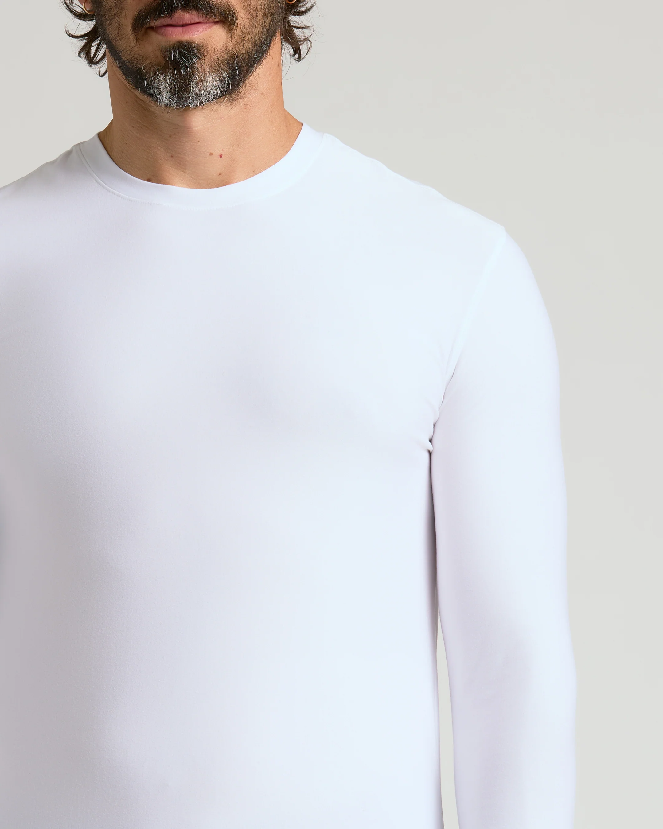 White Active Long Sleeve Crew T-Shirt - Image 6