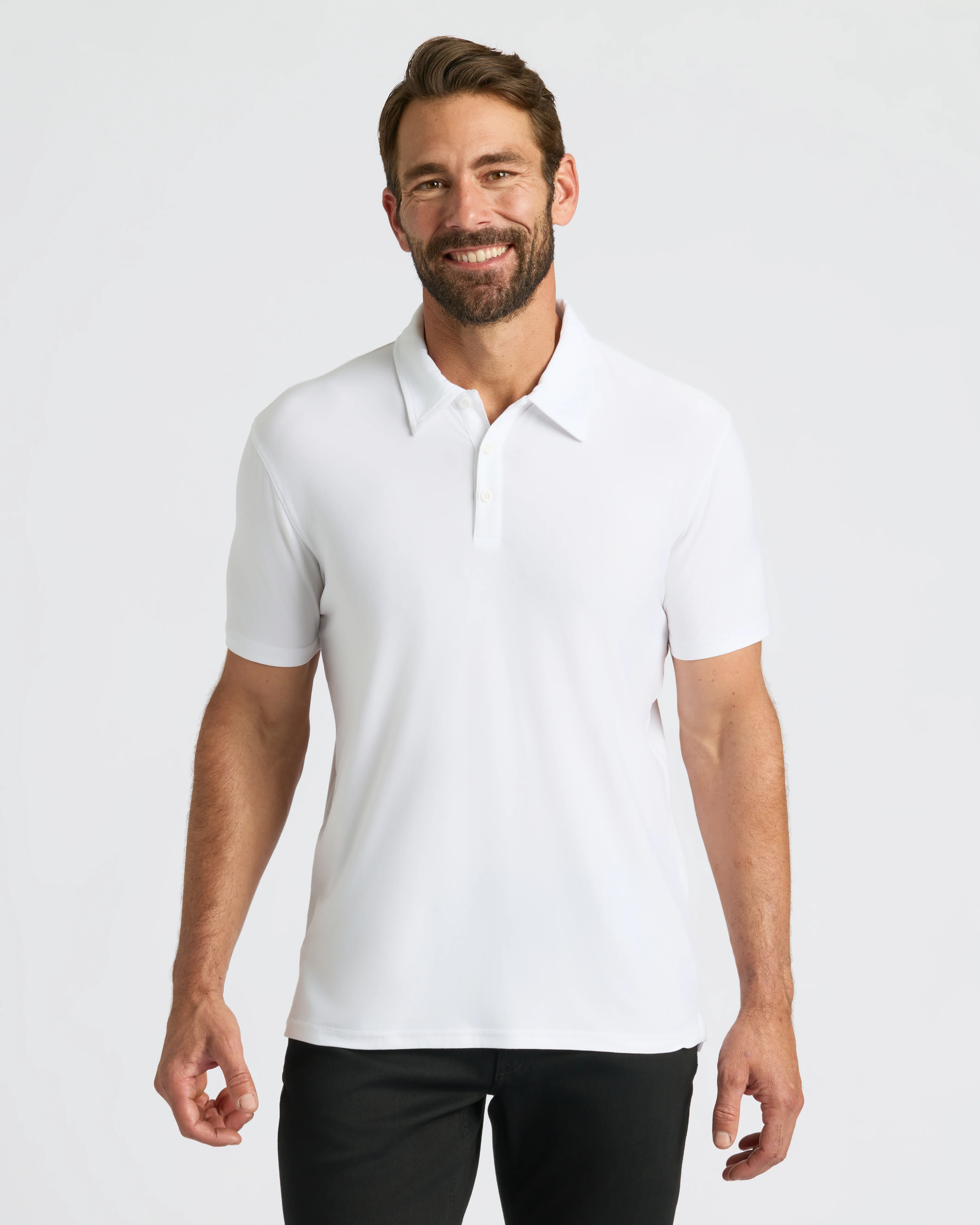 White Active Polo