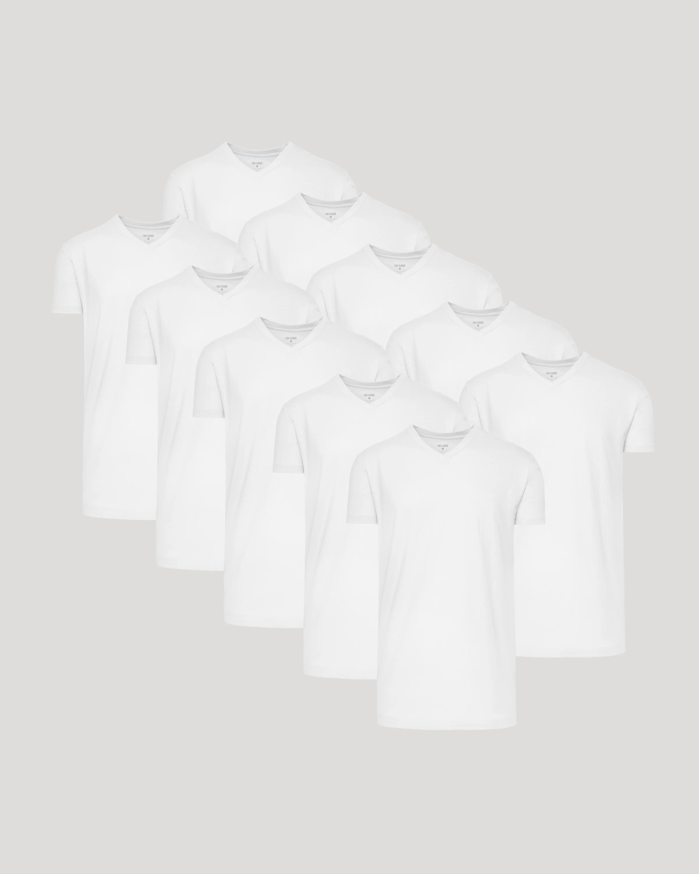 White Classic Tall V-Neck 10-Pack