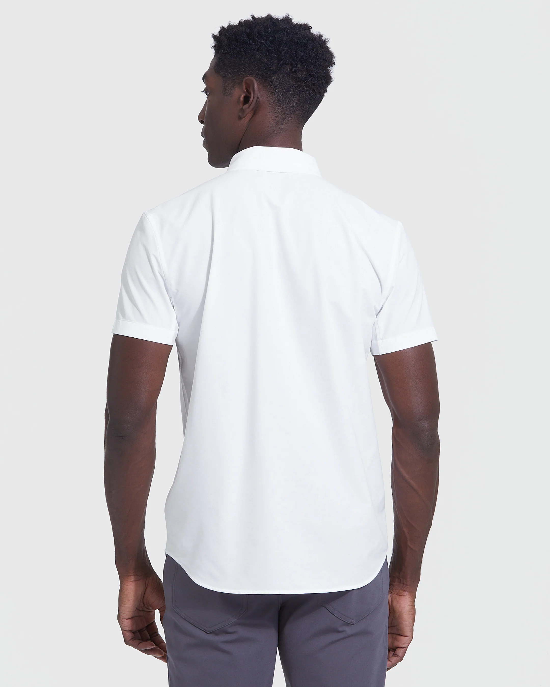 White Commuter Short Sleeve Shirt - Image 3