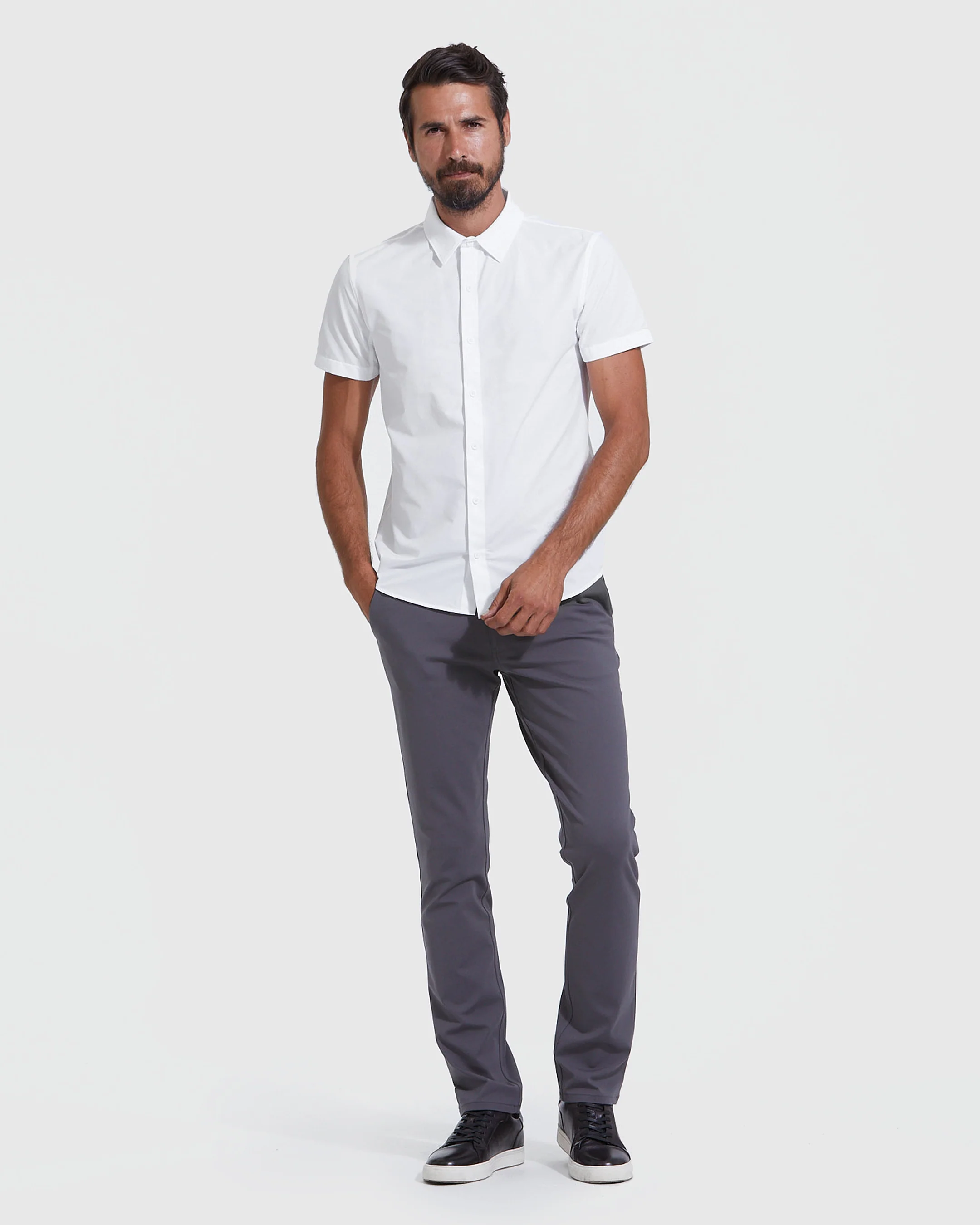 White Commuter Short Sleeve Shirt - Image 6