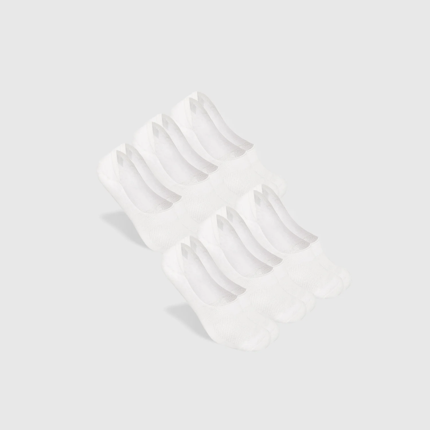 White No Show Socks 6-Pack