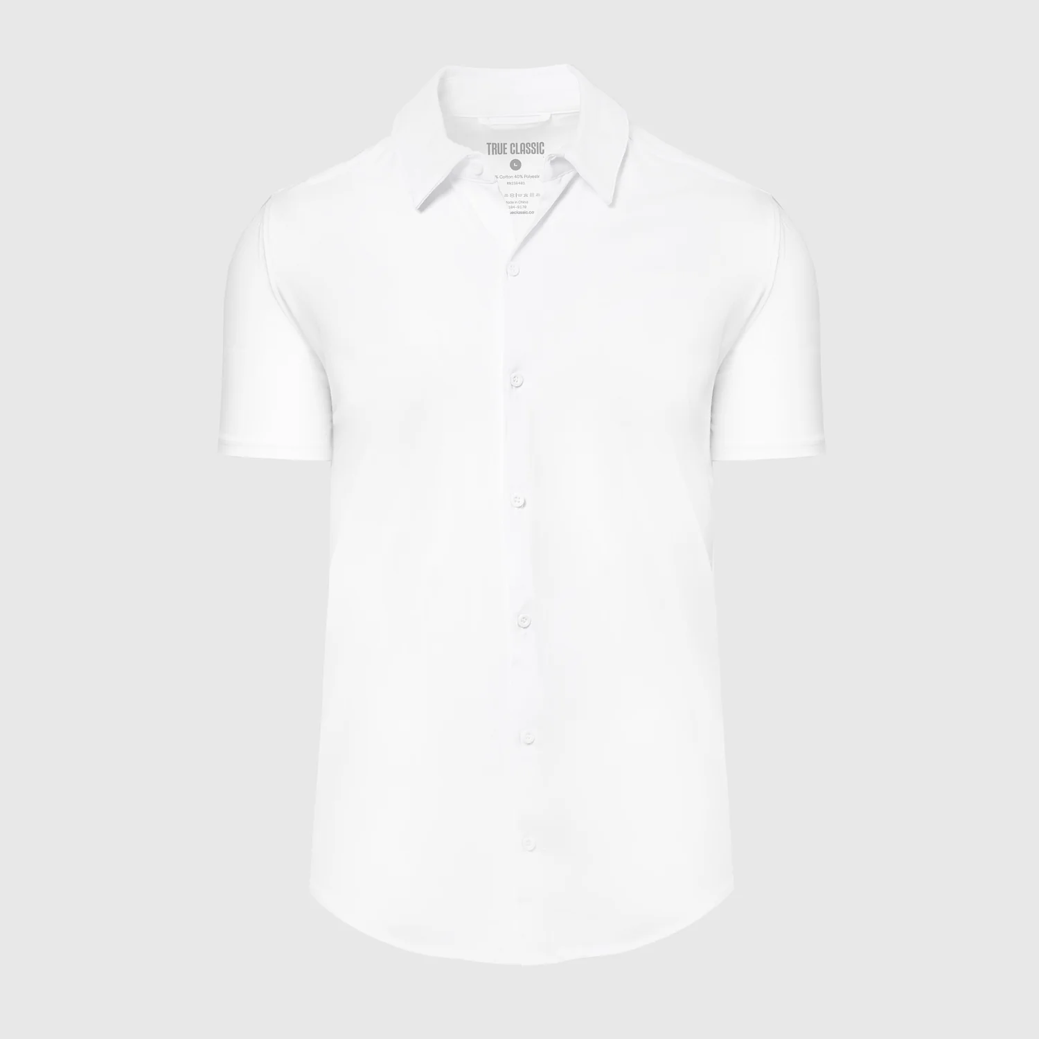 White Short Sleeve Knit Shirt - Image 2