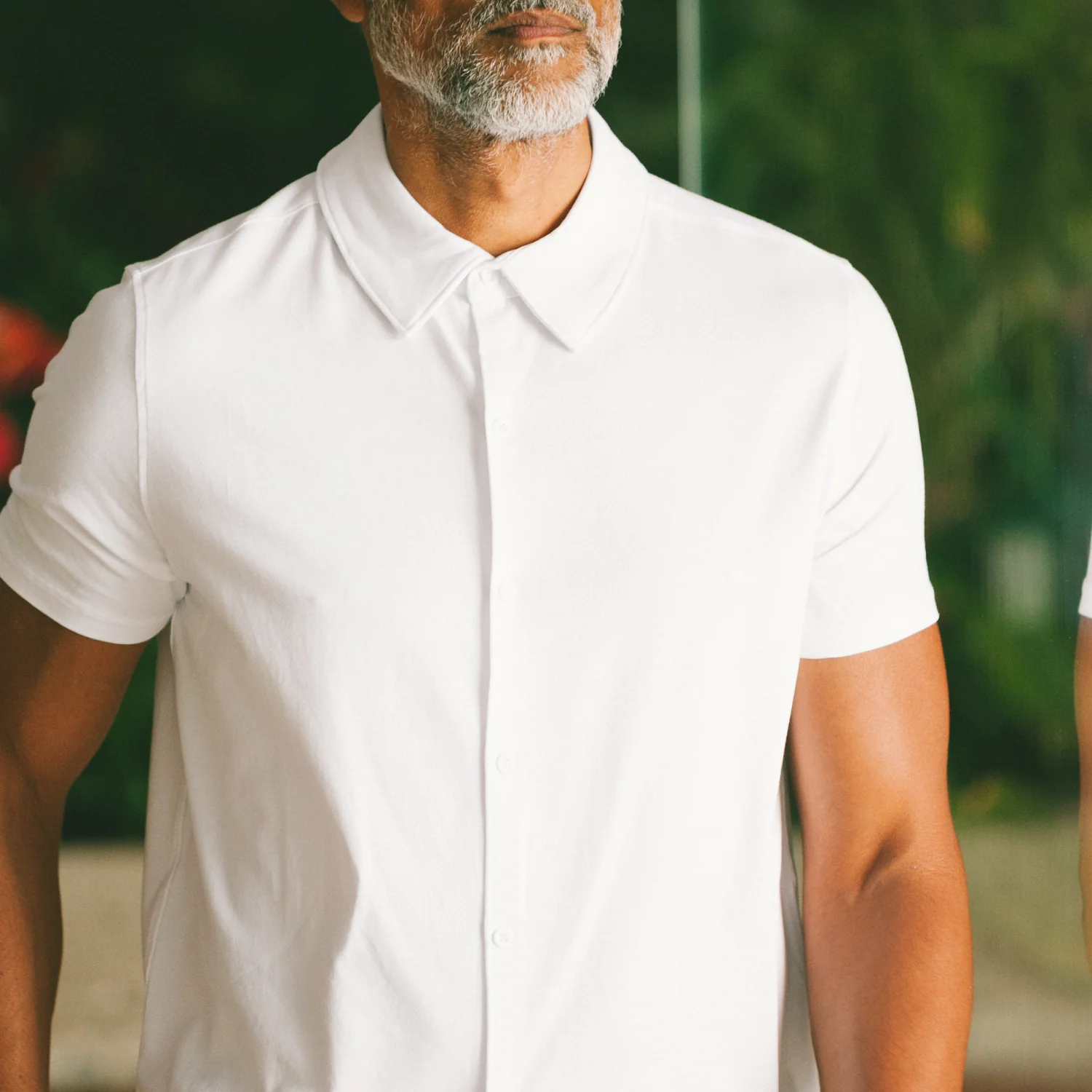 White Short Sleeve Knit Shirt - Image 5
