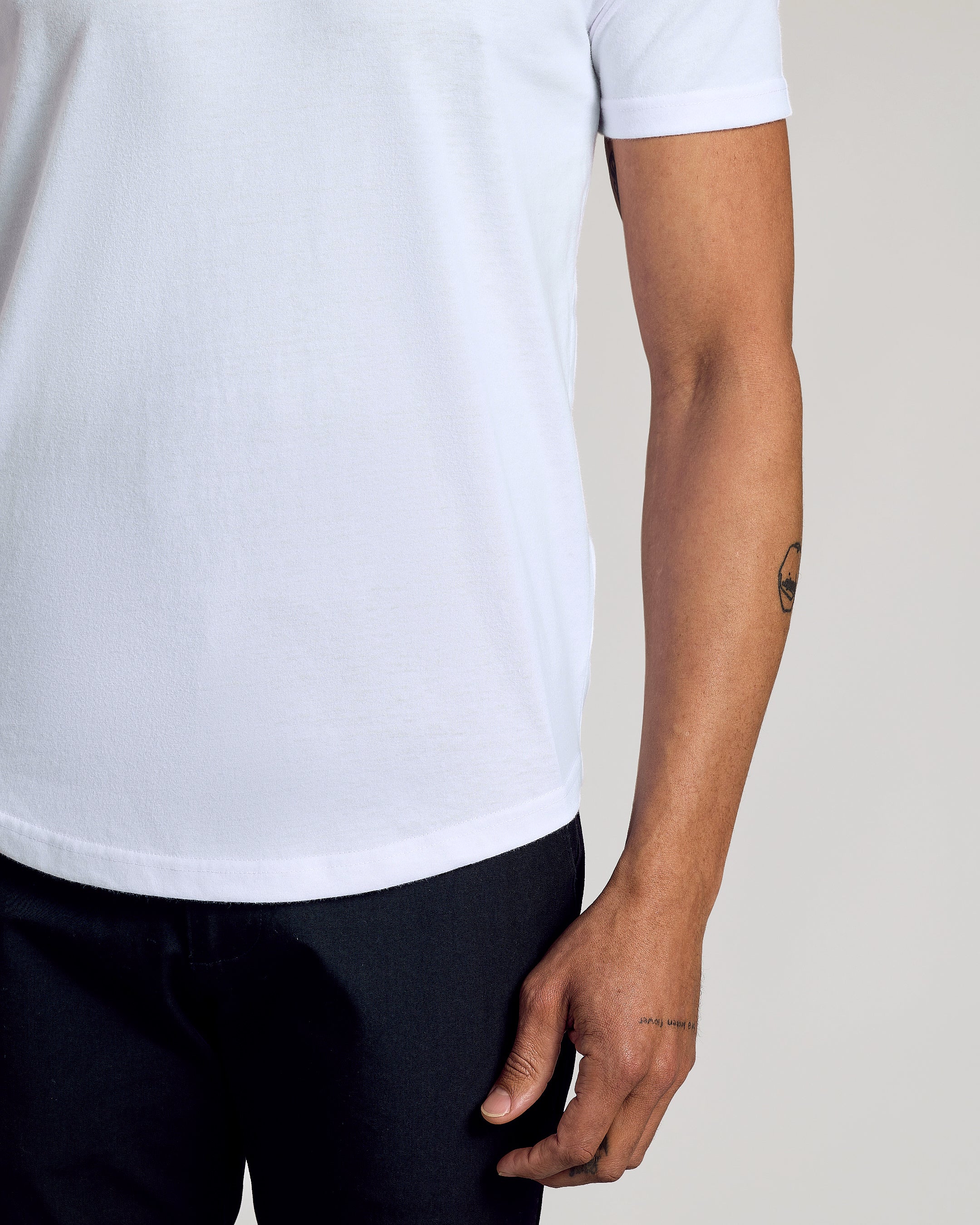 White Curved Hem Classic Crew Neck 3-Pack - Image 6