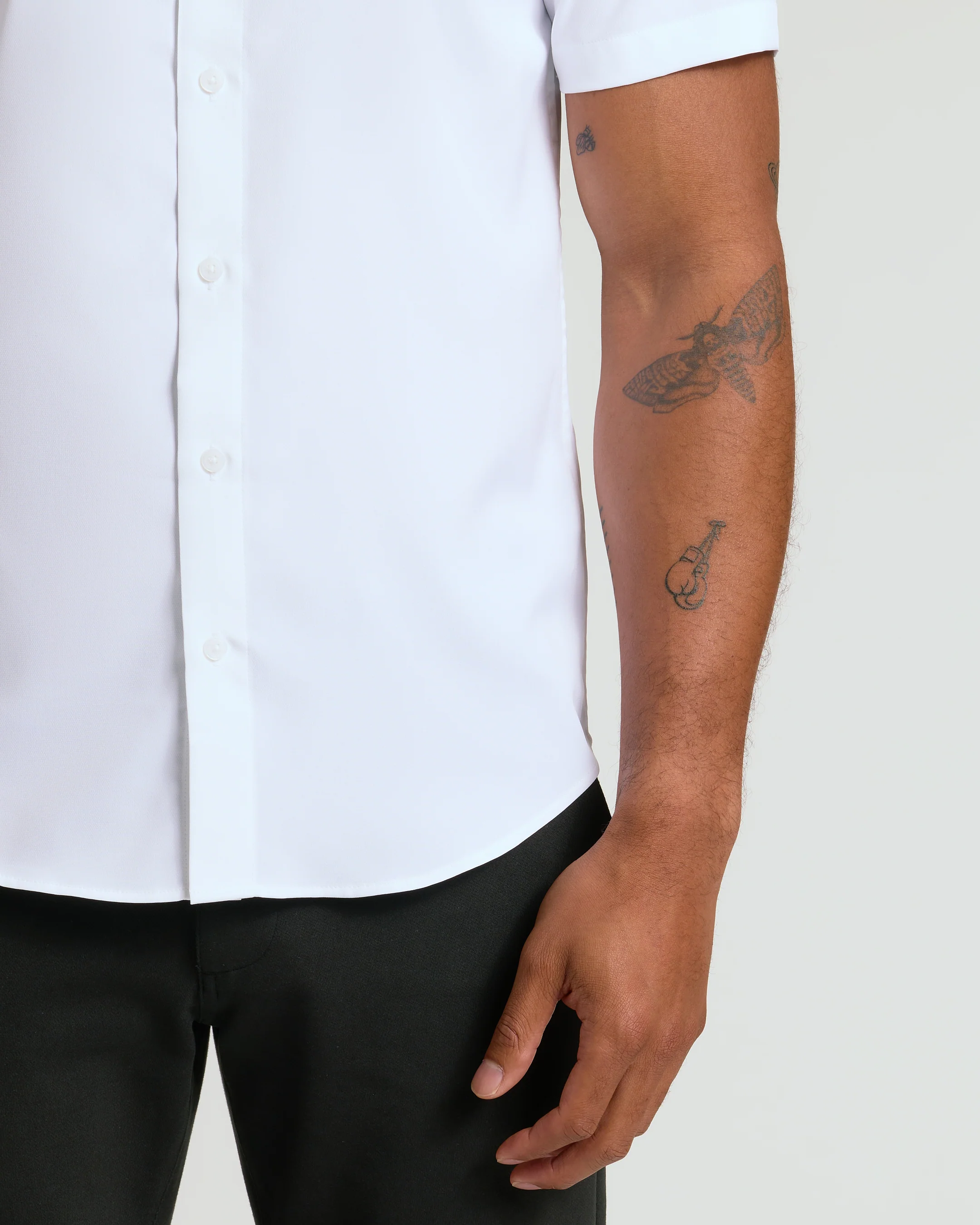 White Performance Dress Shirt - Image 5