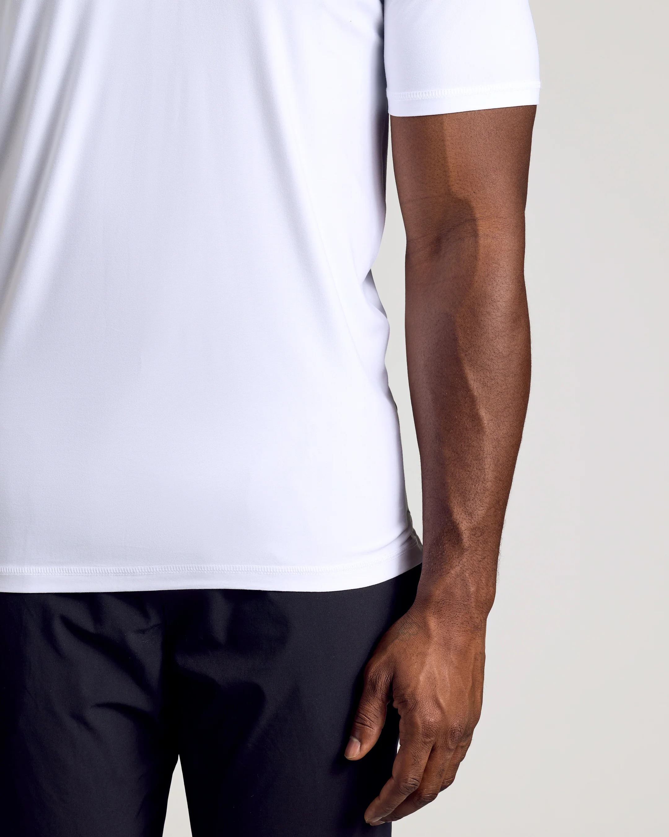 White Short Sleeve Tall Active Polo - Image 5