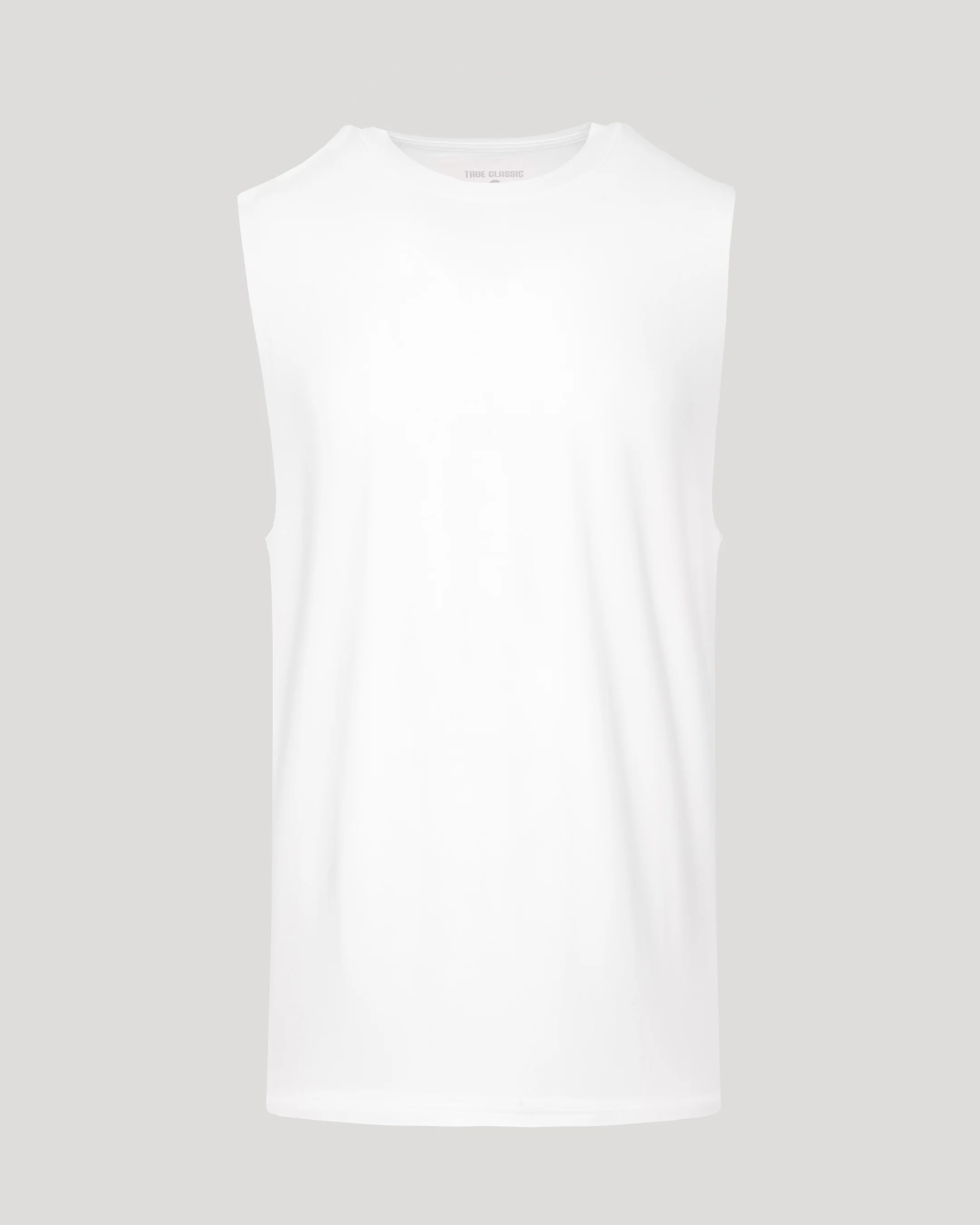 White Sleeveless Active Muscle Tee - Image 2