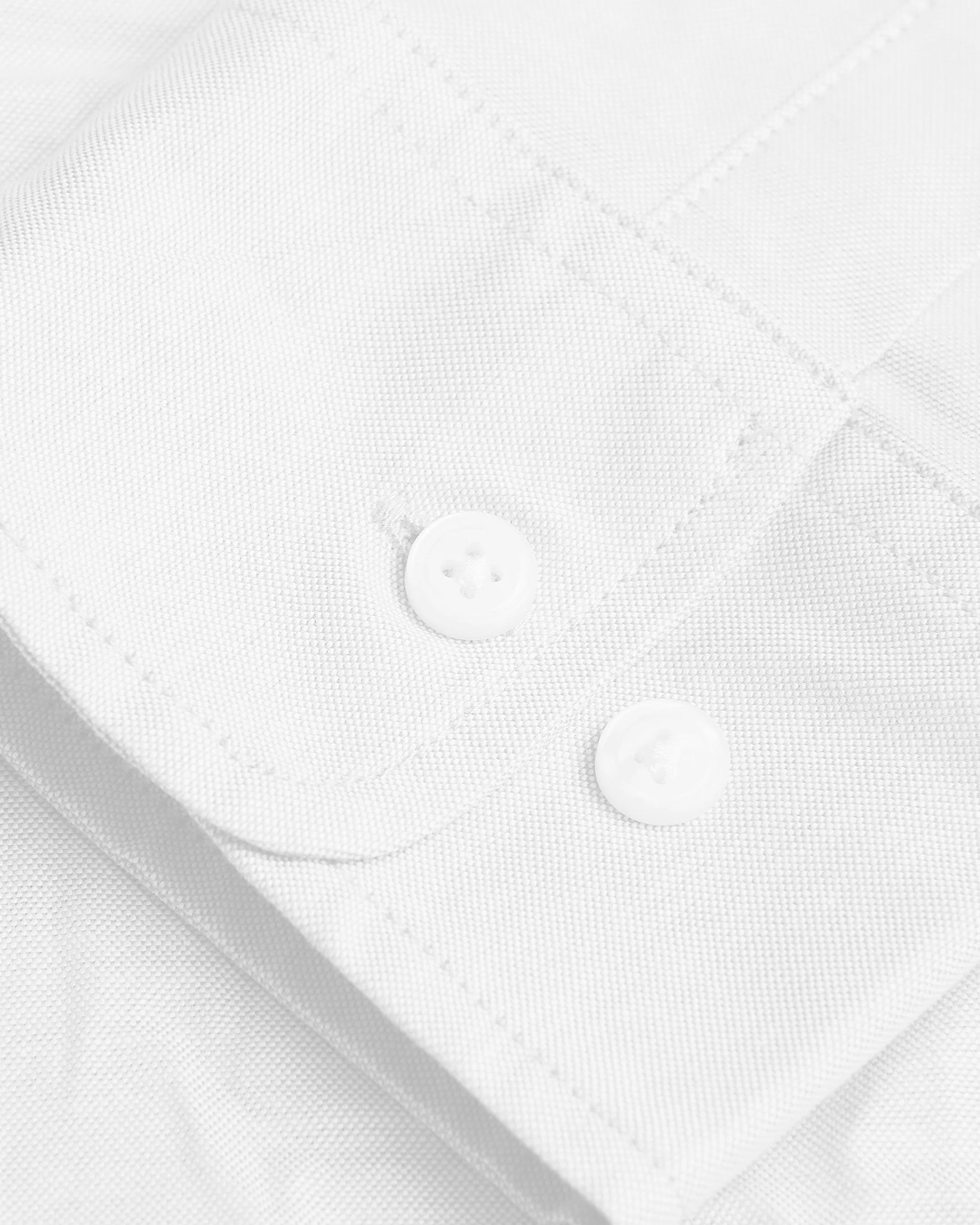 White Stretch Oxford Long Sleeve Button Up Shirt - Image 6