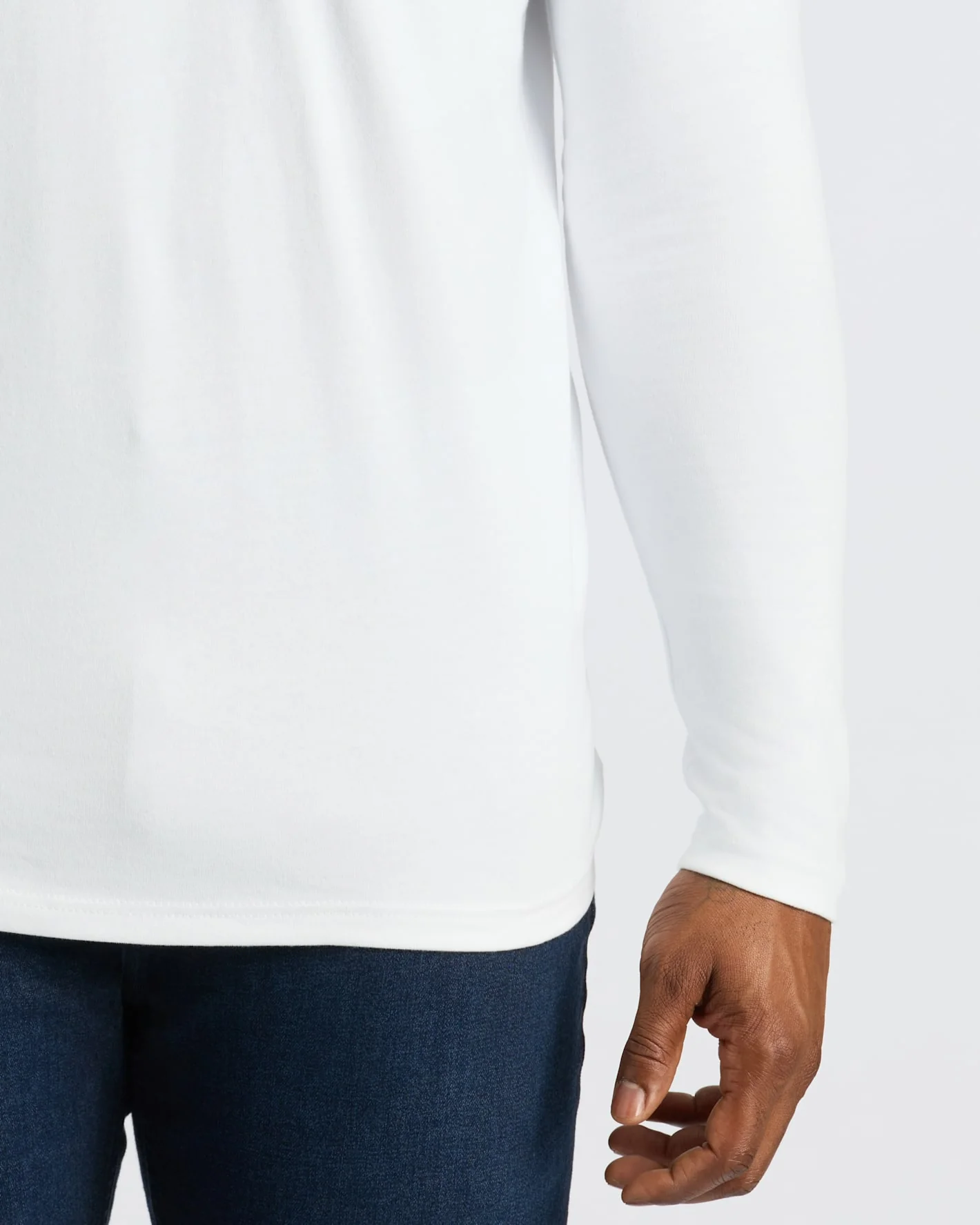 White Tall Heavyweight Long Sleeve Pocket Crew 4-Pack - Image 6
