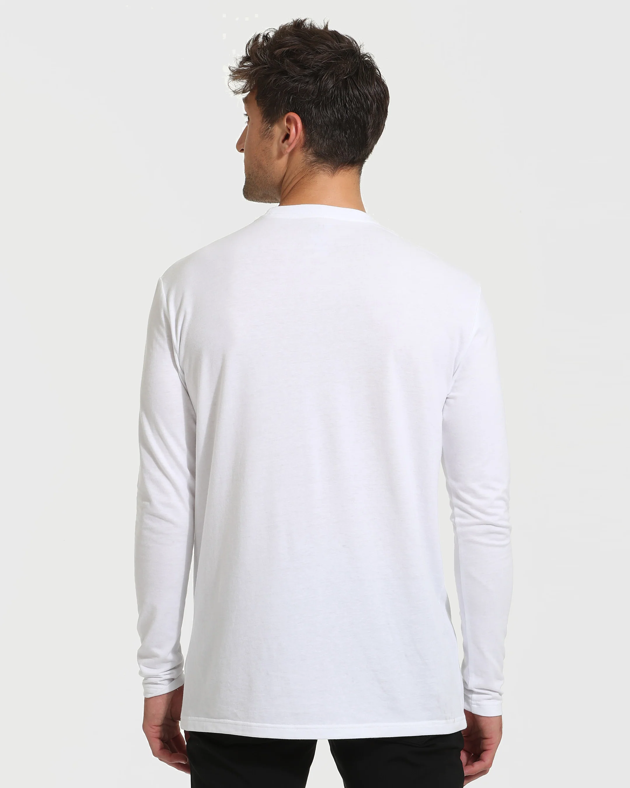 White Tall Long Sleeve T-Shirt - Image 4