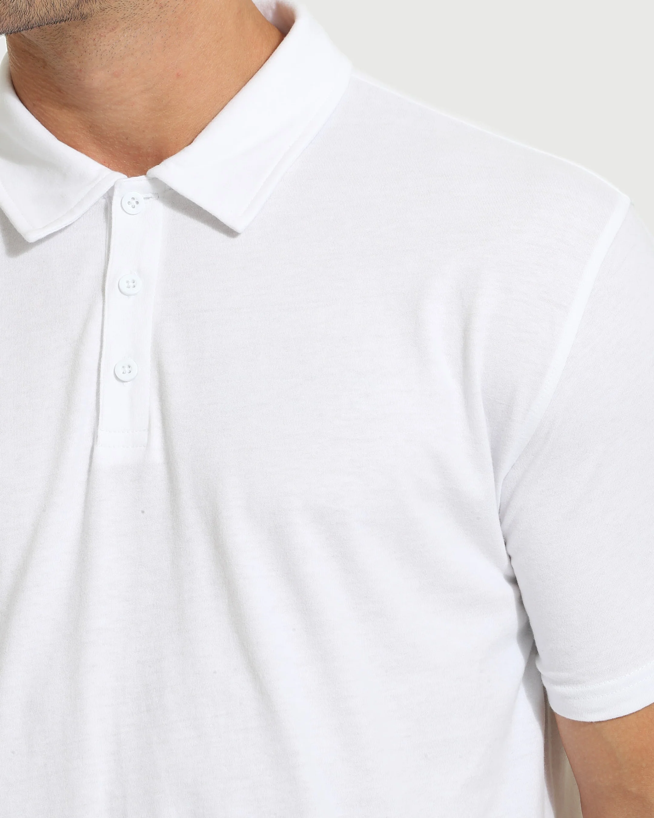 White Short Sleeve Tall Polo - Image 5