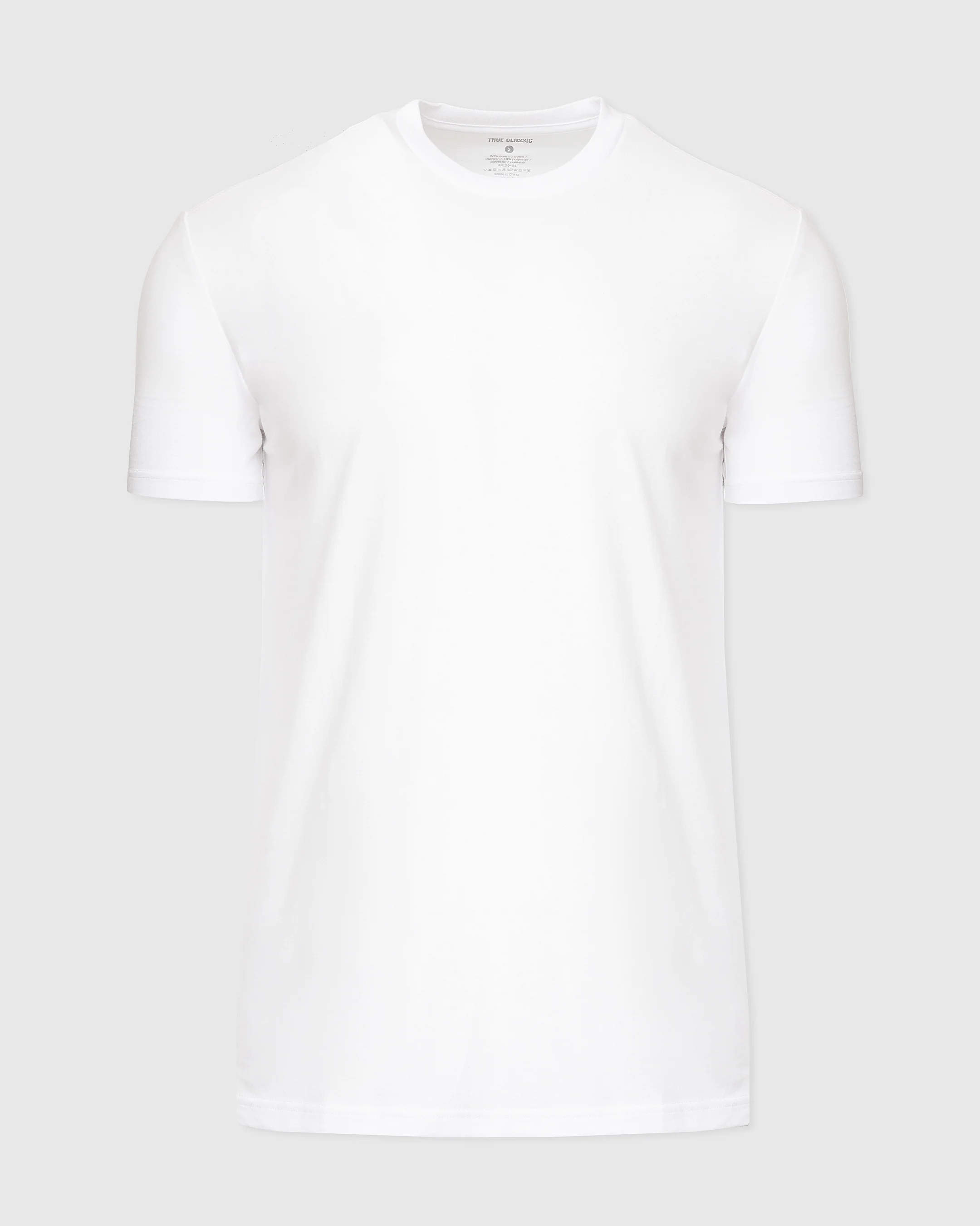 White Tall Straight Hem Crew Neck T-Shirt - Image 2