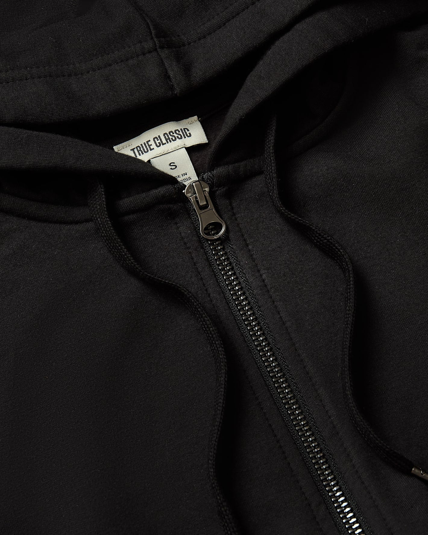 Womens Black Crop Zip Hoodie - Image 9