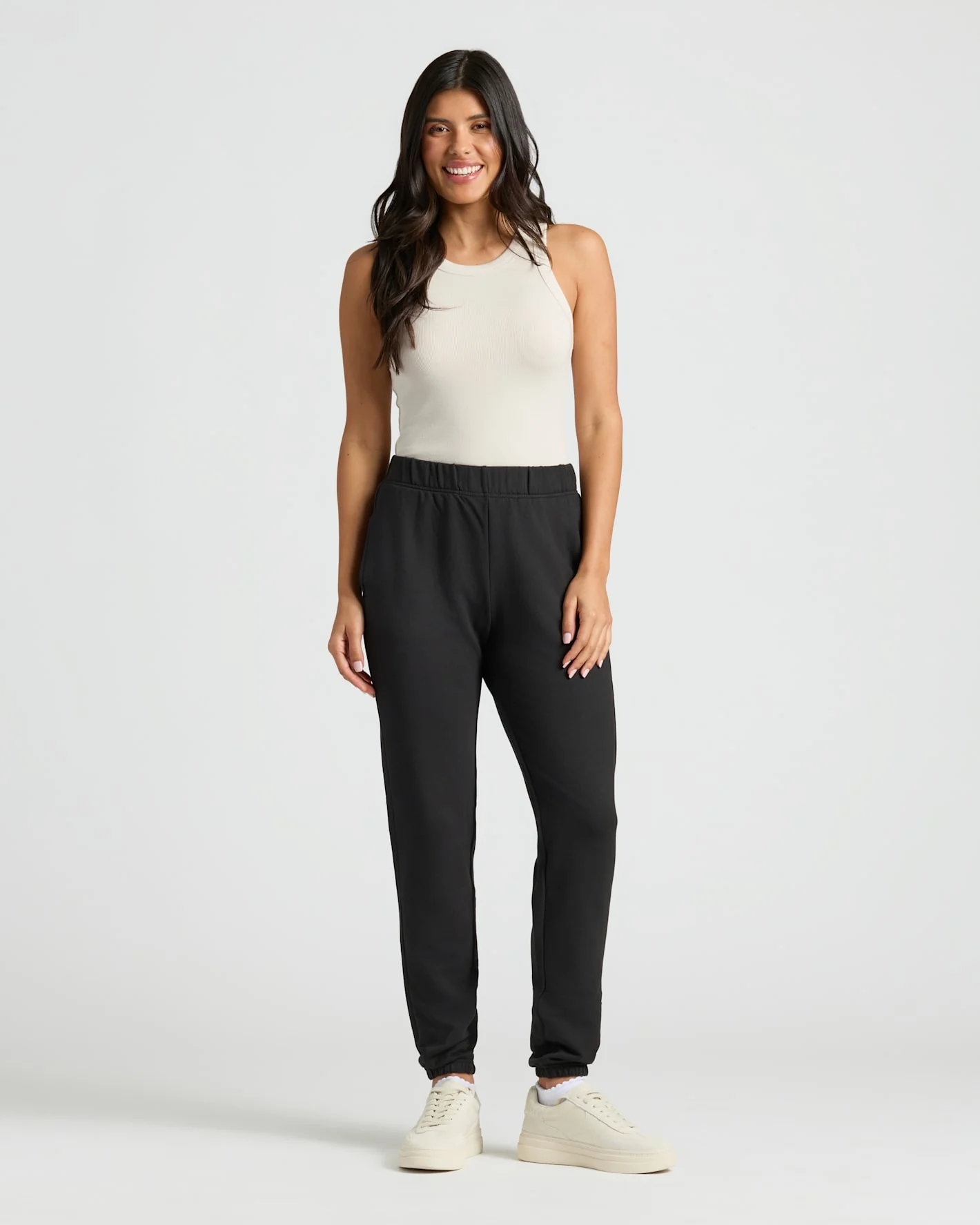 Womens Black Relaxed Joggers - Image 6