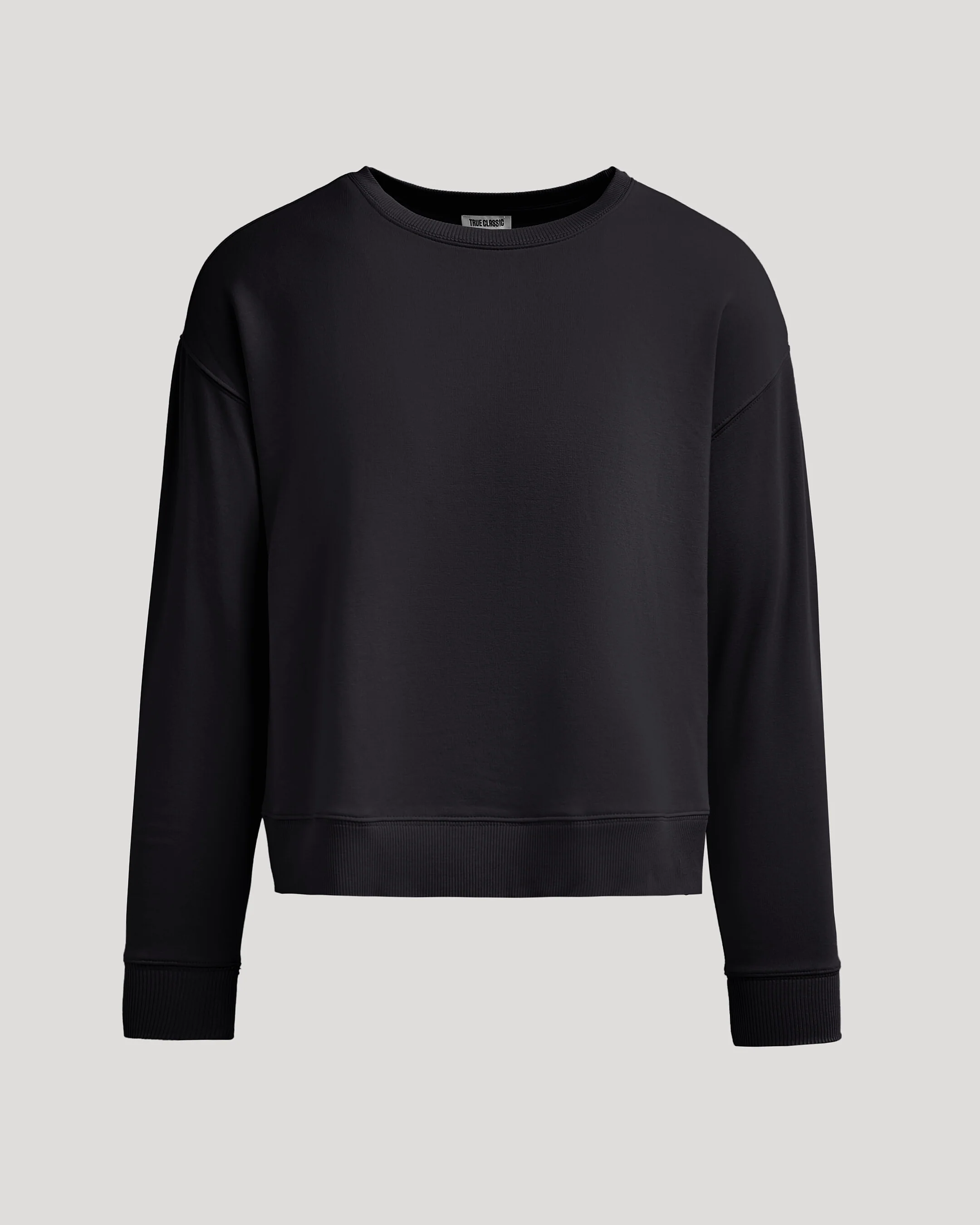 Womens Black Slouch Pullover Crew - Image 2