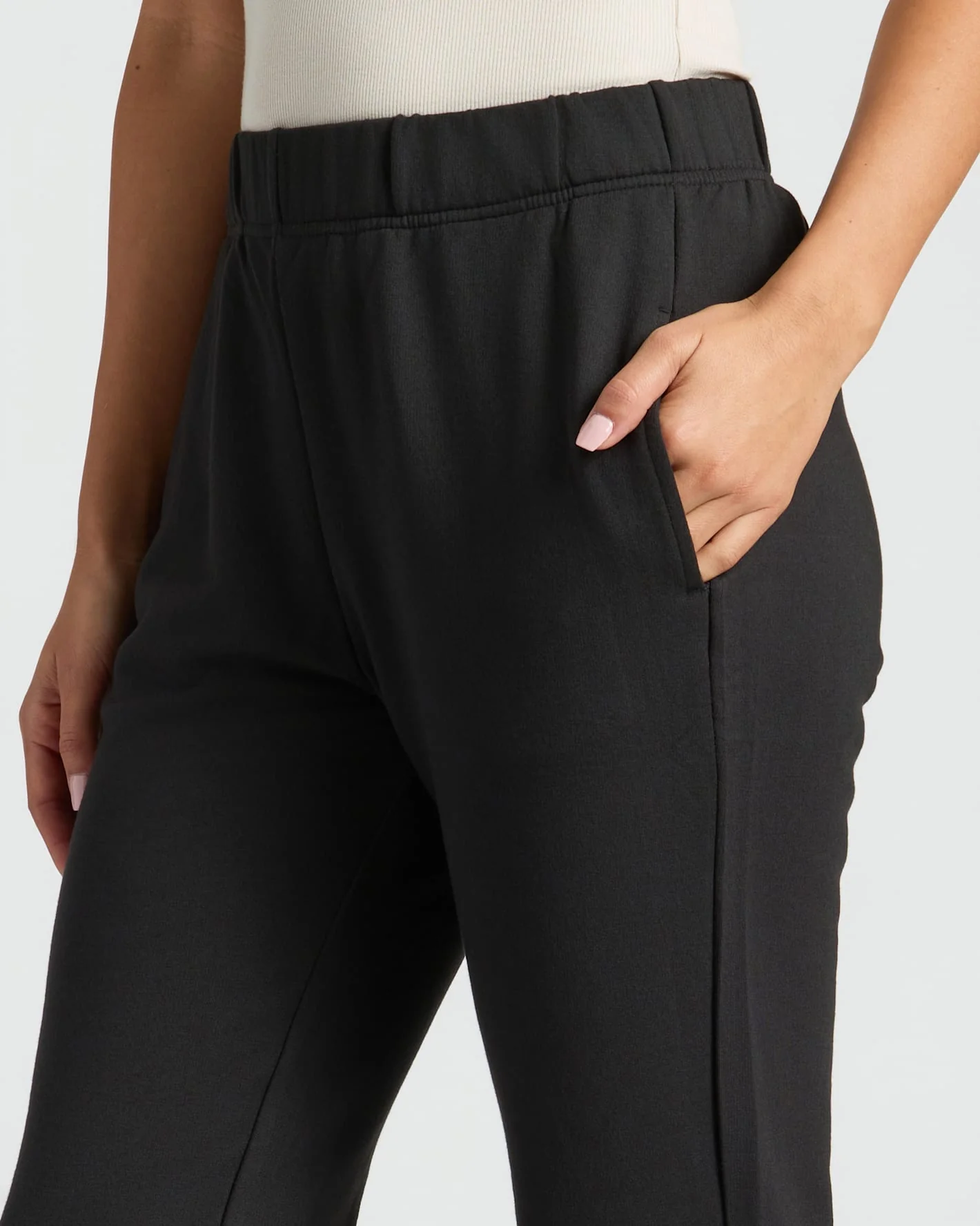 Womens Black Relaxed Joggers - Image 5
