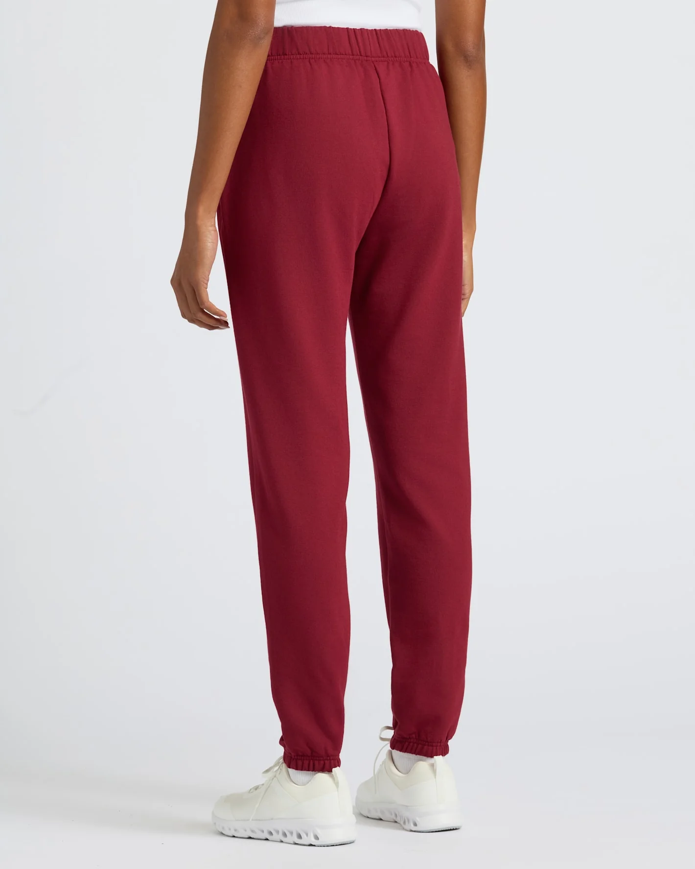 Womens Dark Maroon Relaxed Joggers - Image 4
