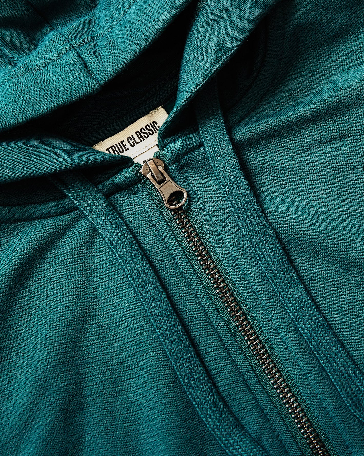 Womens Deep Emerald Crop Zip Hoodie - Image 8
