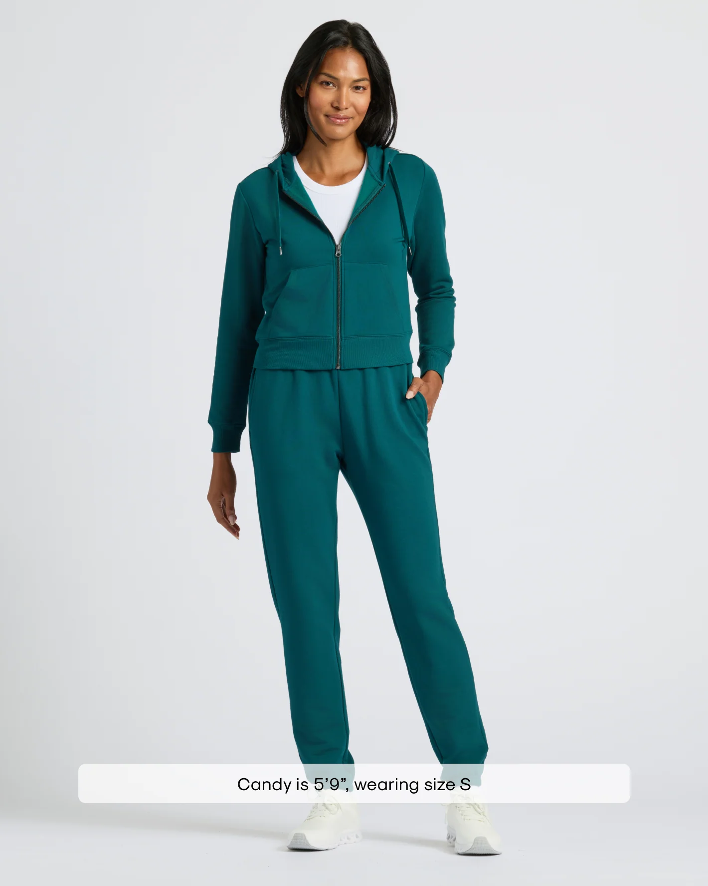 Womens Deep Emerald Relaxed Joggers - Image 3