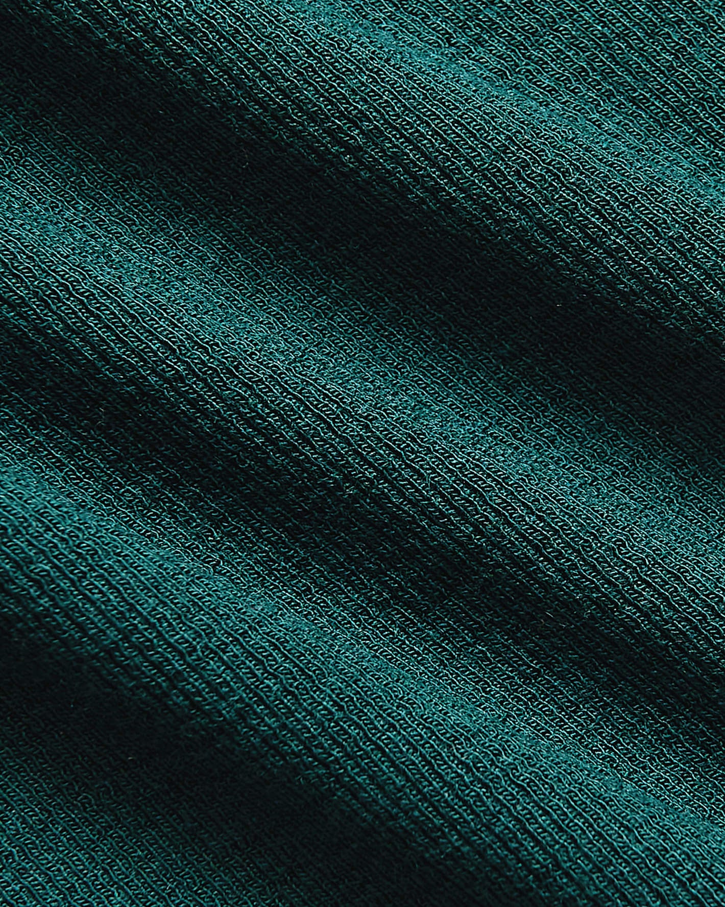 Womens Deep Emerald Ribbed U-Neck Tee - Image 6