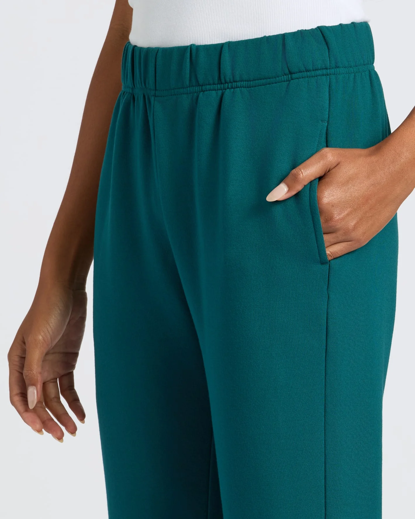 Womens Deep Emerald Relaxed Joggers - Image 5