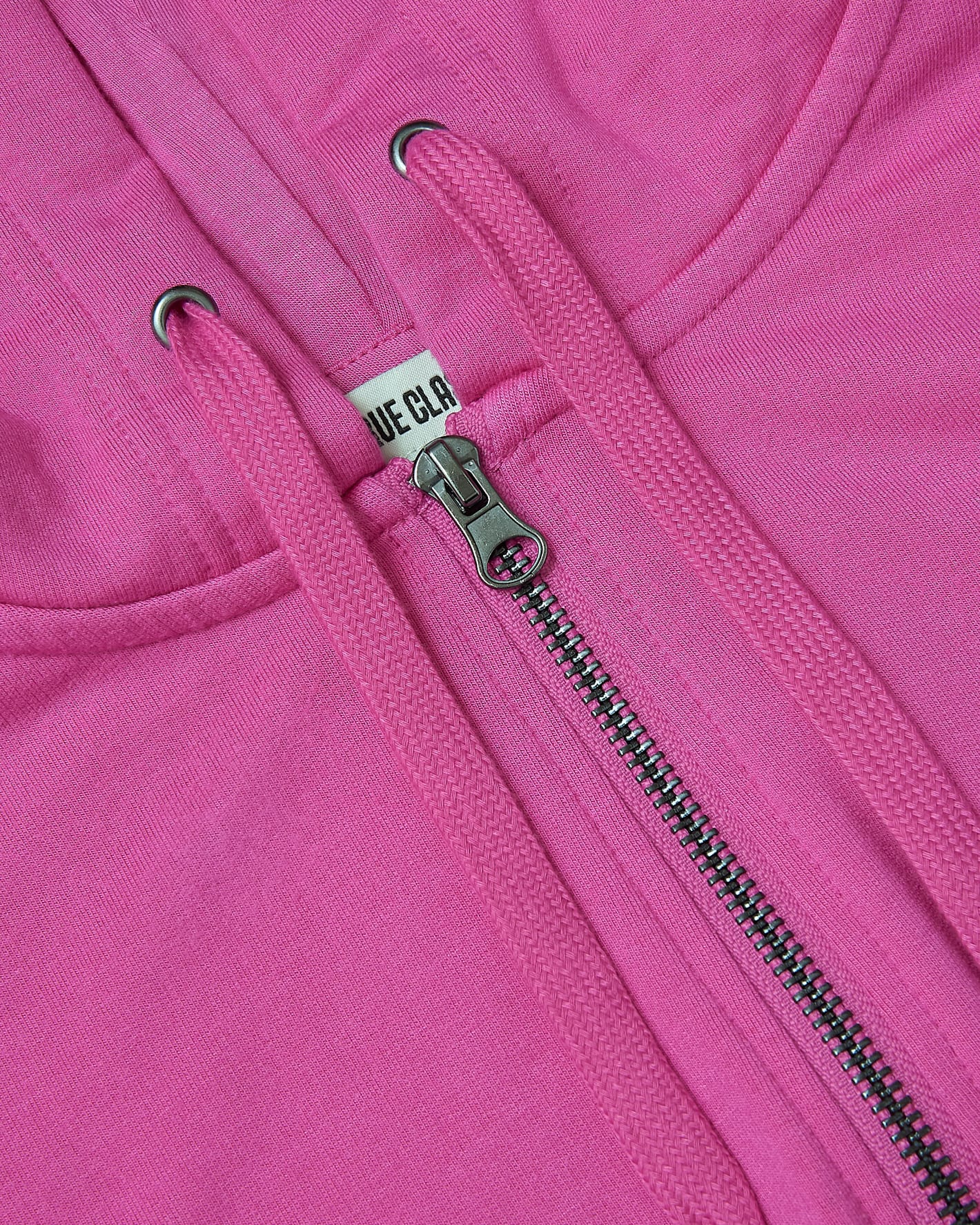 Womens Electric Fuchsia Crop Zip Hoodie - Image 6