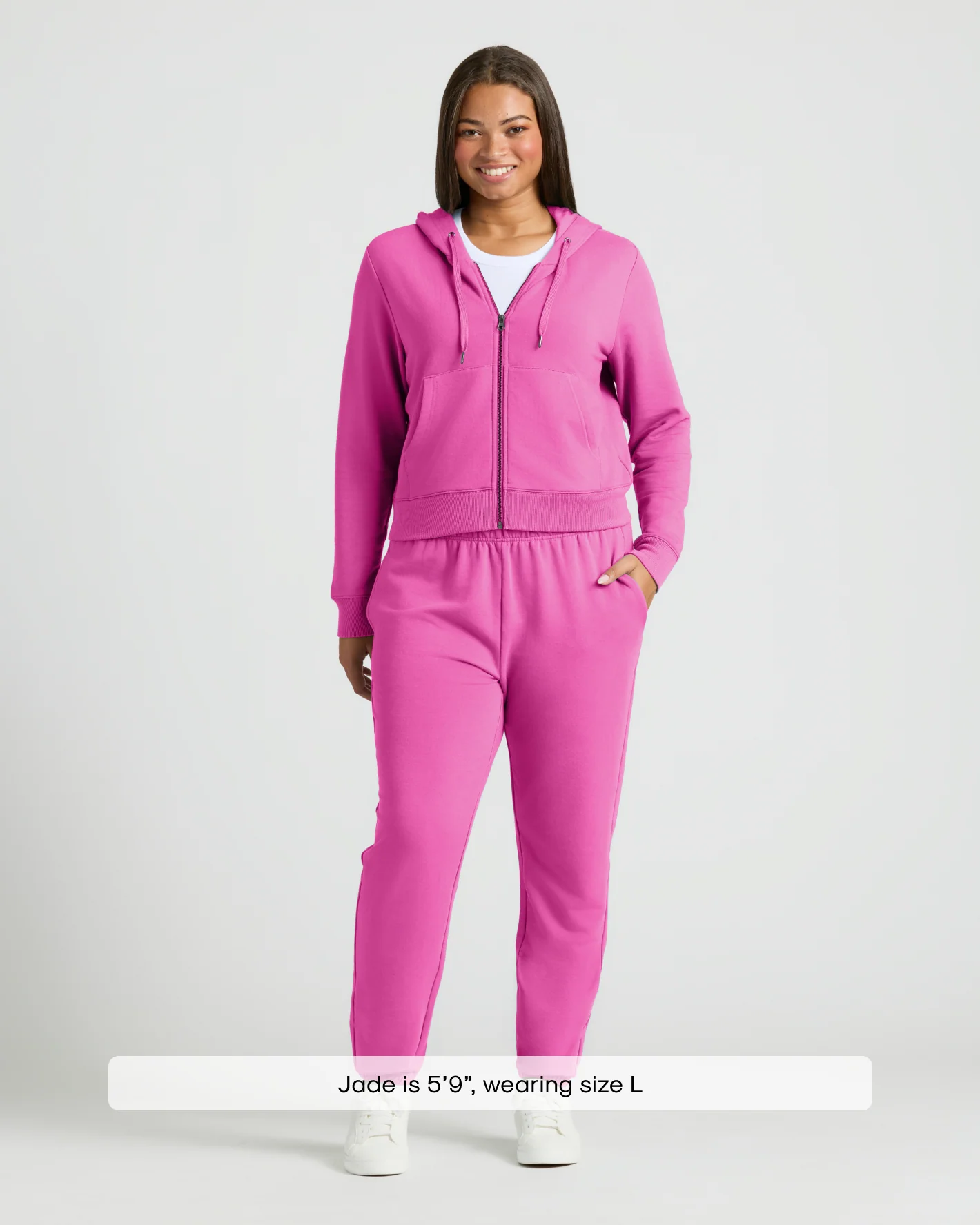 Womens Electric Fuchsia Relaxed Joggers - Image 3