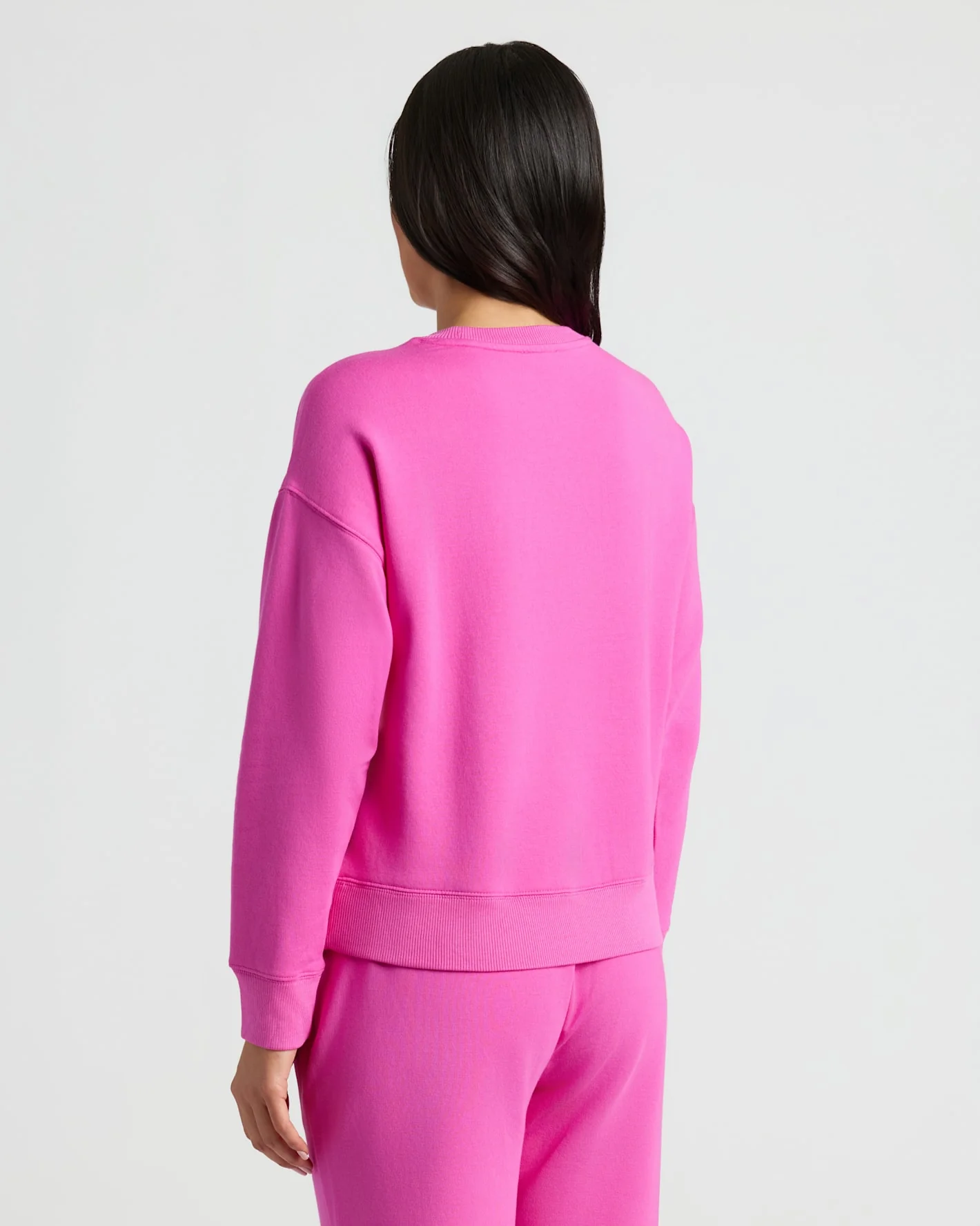 Womens Electric Fuchsia Slouch Pullover Crew - Image 4