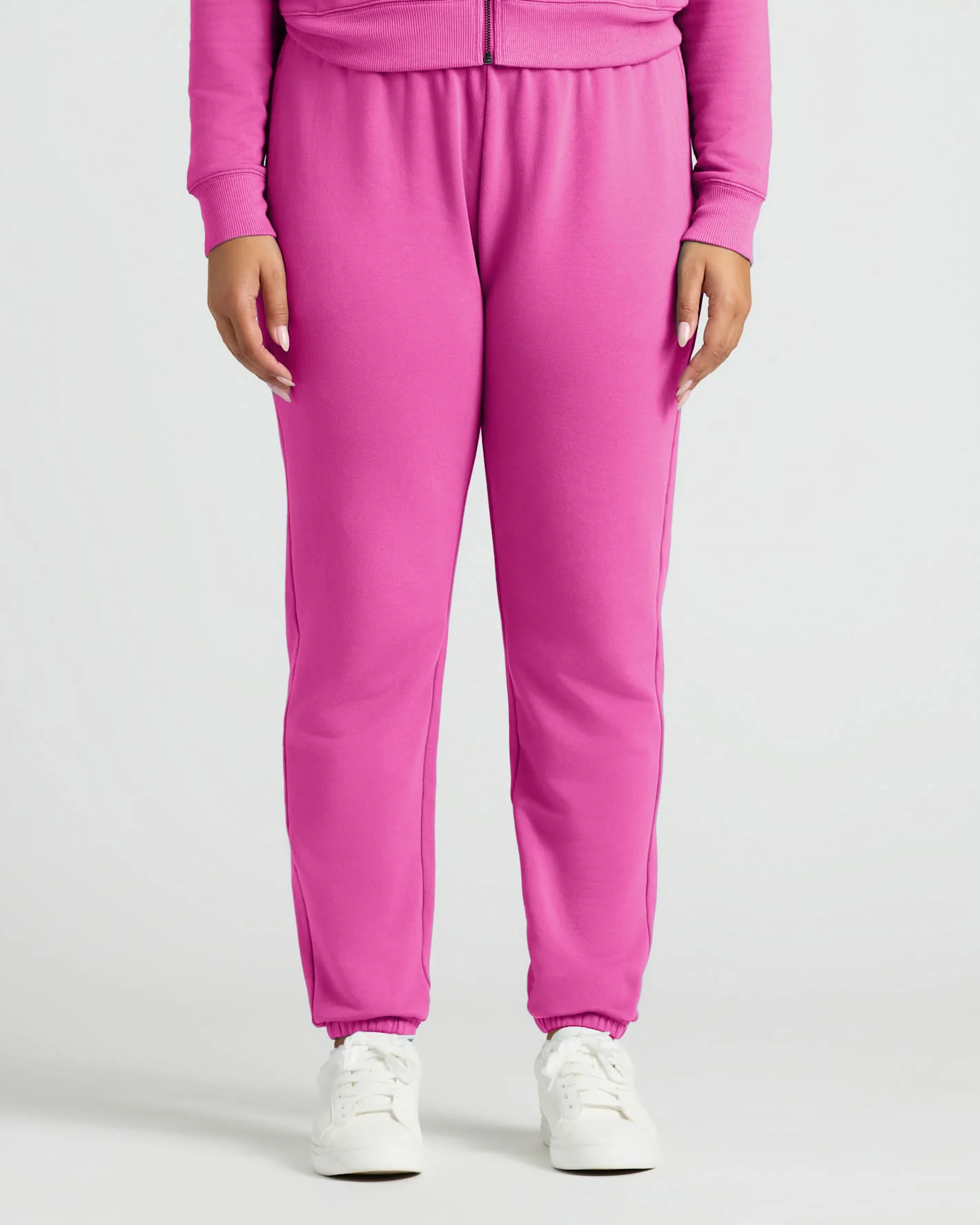 Womens Electric Fuchsia Slouch Pullover Crew & Relaxed Jogger 2-Pack - Image 6