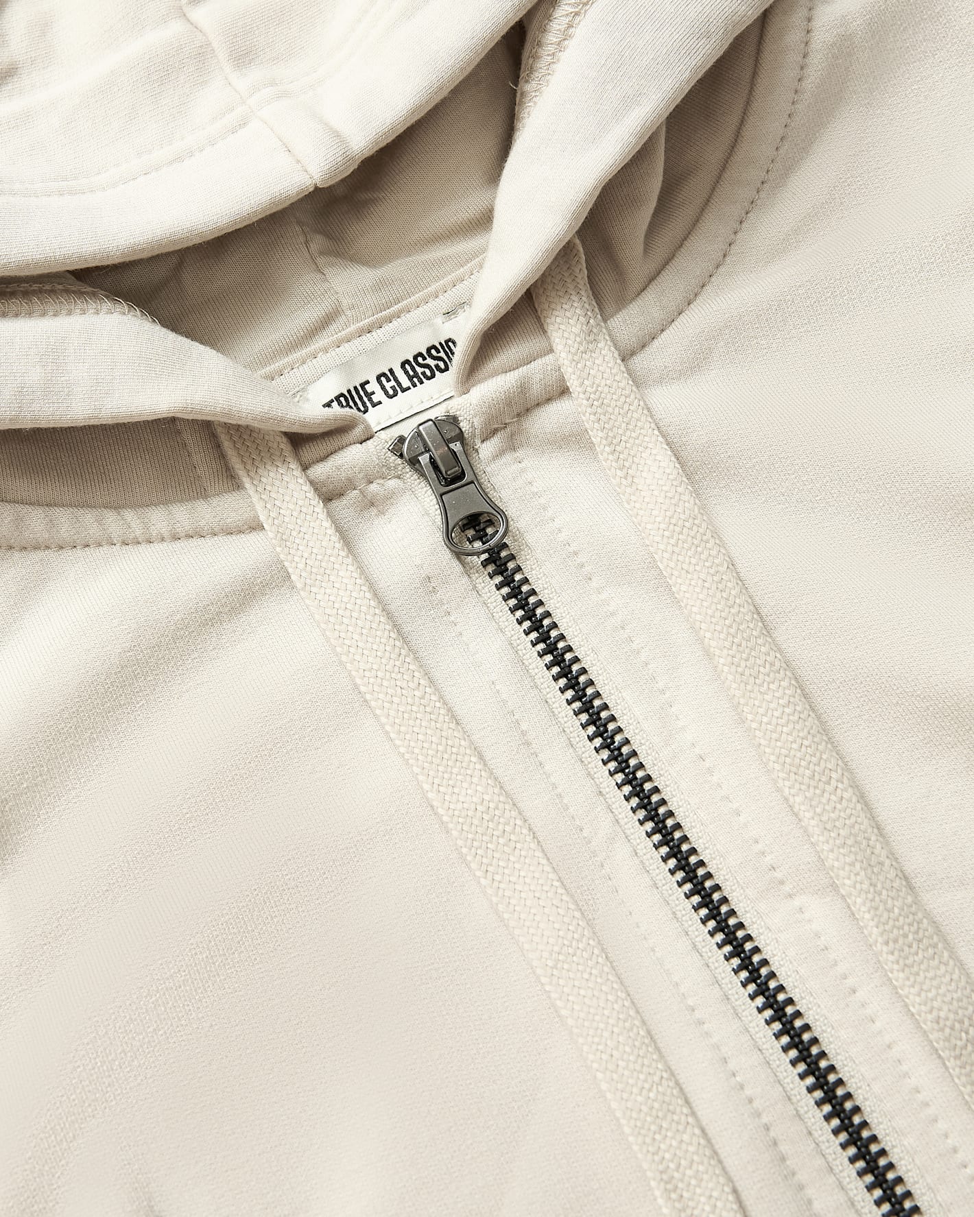 Womens Oatmeal Crop Zip Hoodie - Image 9