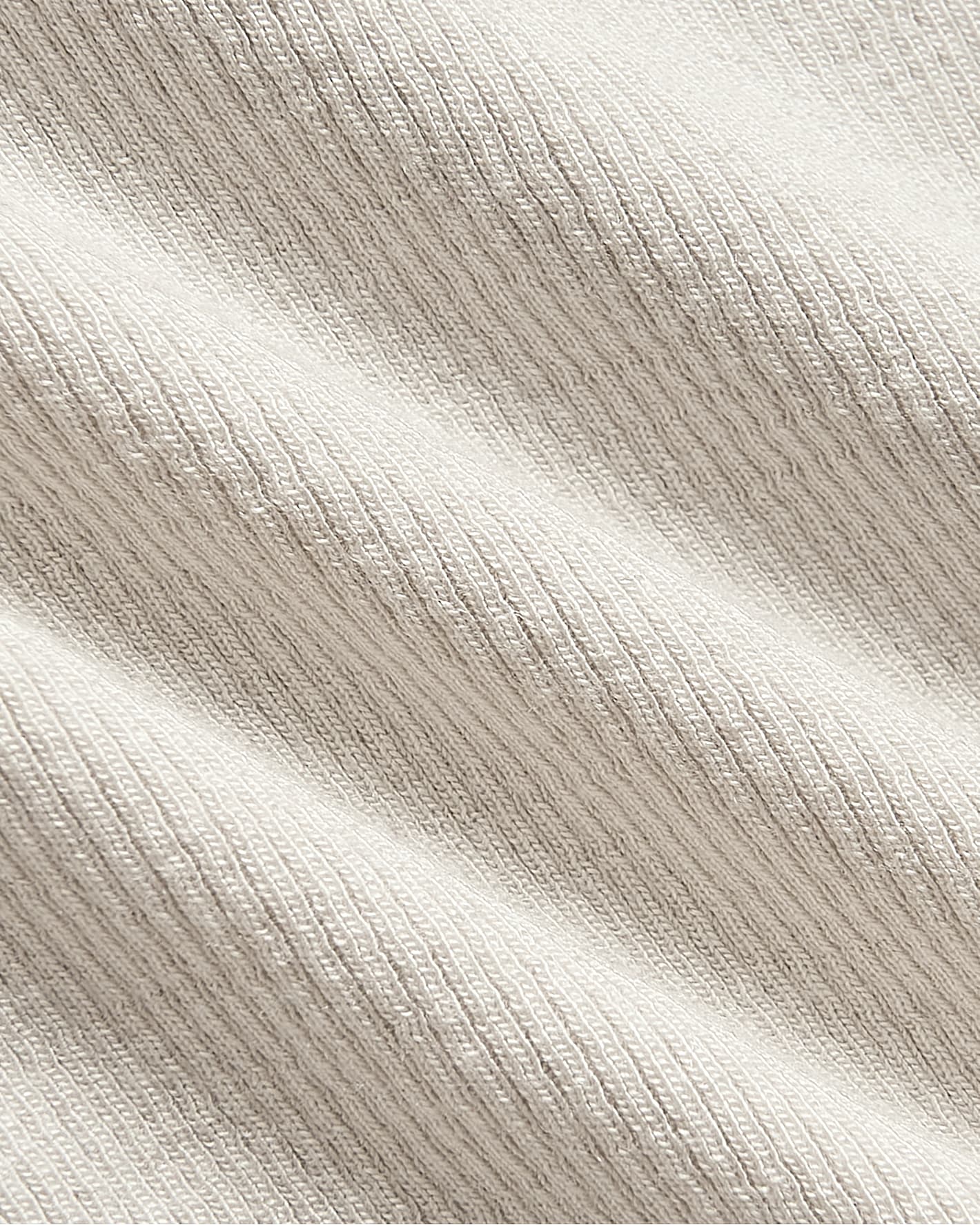 Womens Oatmeal Ribbed U-Neck Tee - Image 9