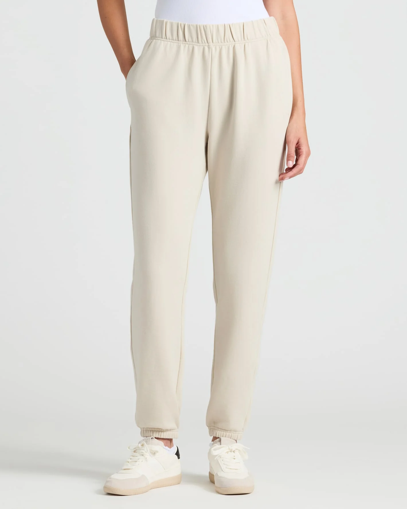 Womens Oatmeal Slouch Pullover Crew & Relaxed Jogger 2-Pack - Image 6