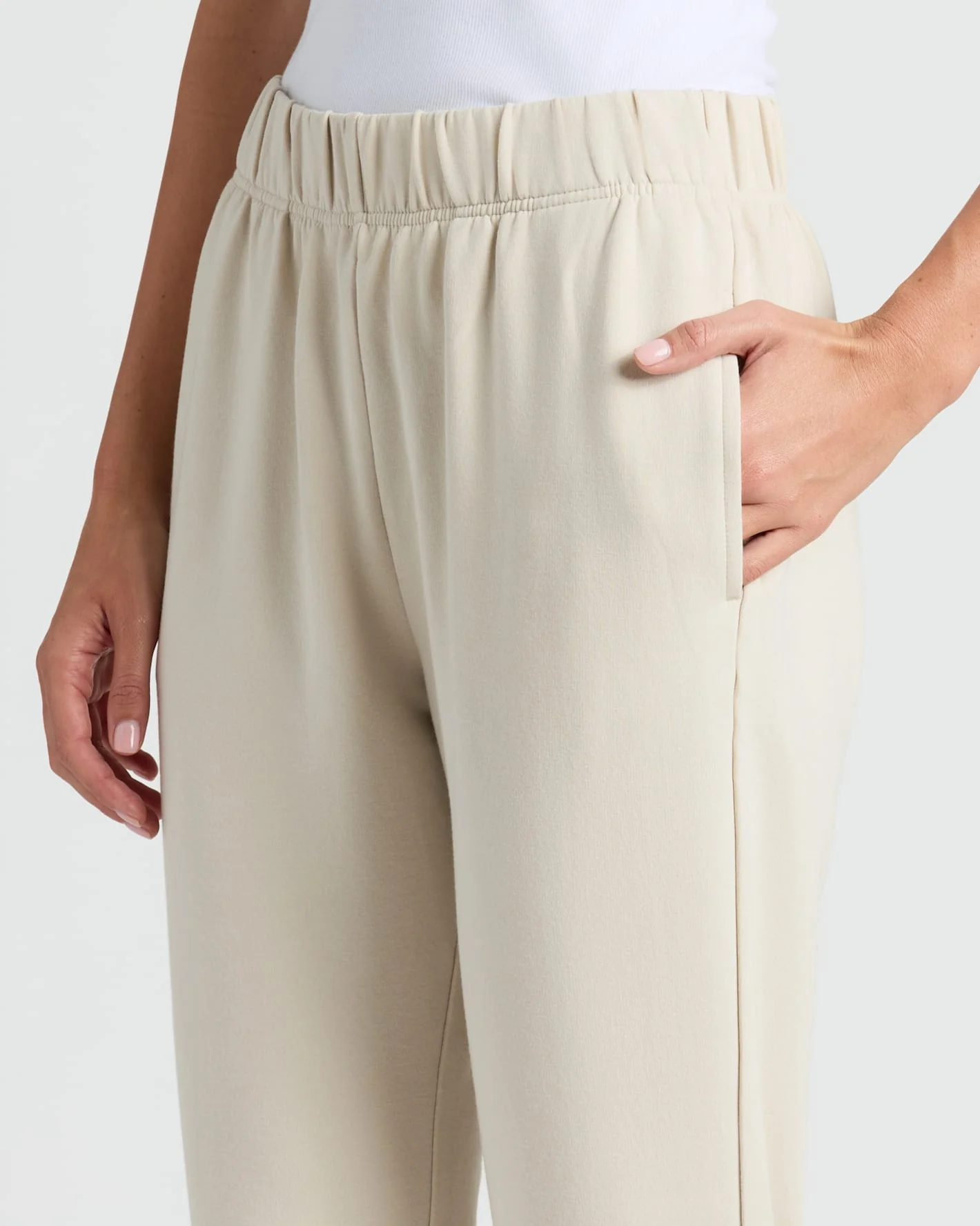 Womens Oatmeal Slouch Pullover Crew & Relaxed Jogger 2-Pack - Image 7